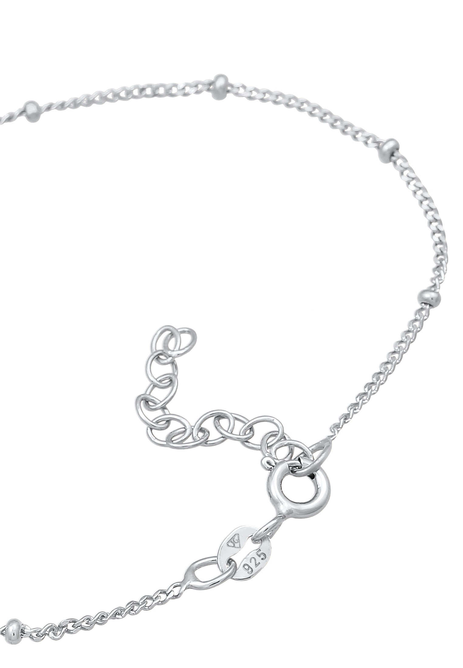 Elli Armkette »Armband Kugelkette Plättchen Disc 925 Silber«