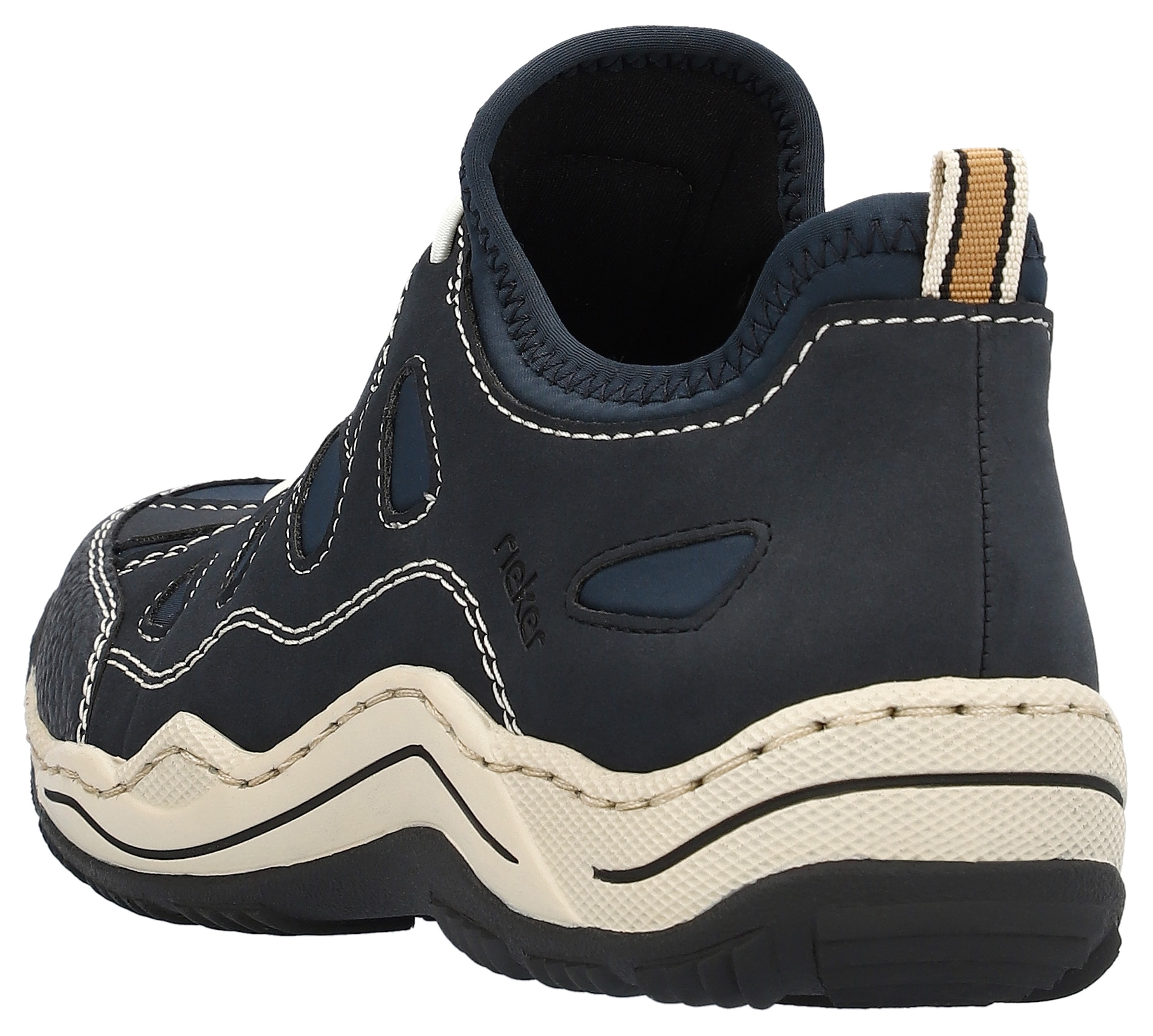 Rieker Slip-On Sneaker, Trekking Schuh, Freizeitschuh, Slipper mit Wechselfußbett