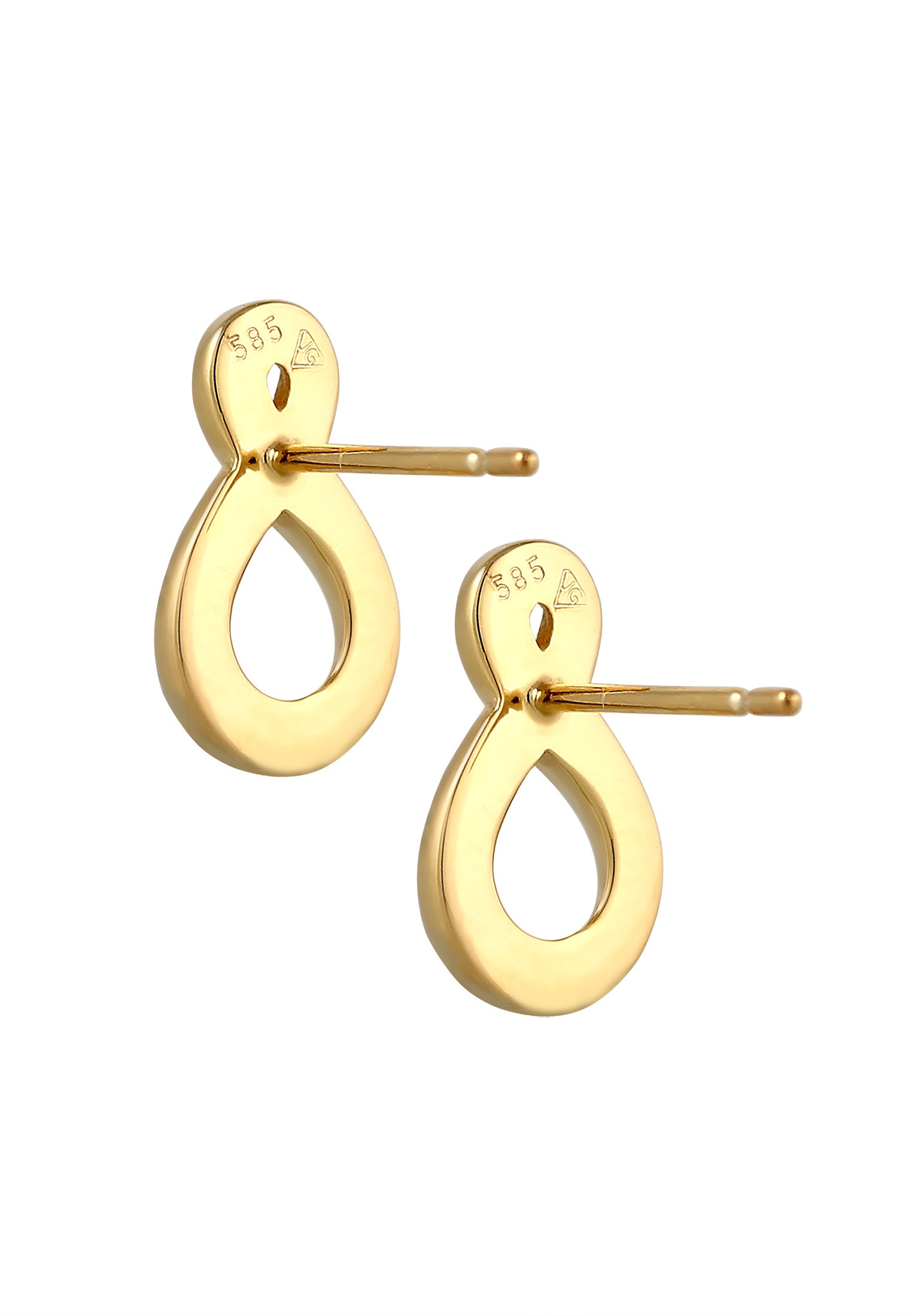 Elli Premium Paar Ohrstecker »Ohrringe Ohrstecker Infinity 585 Gelbgold«