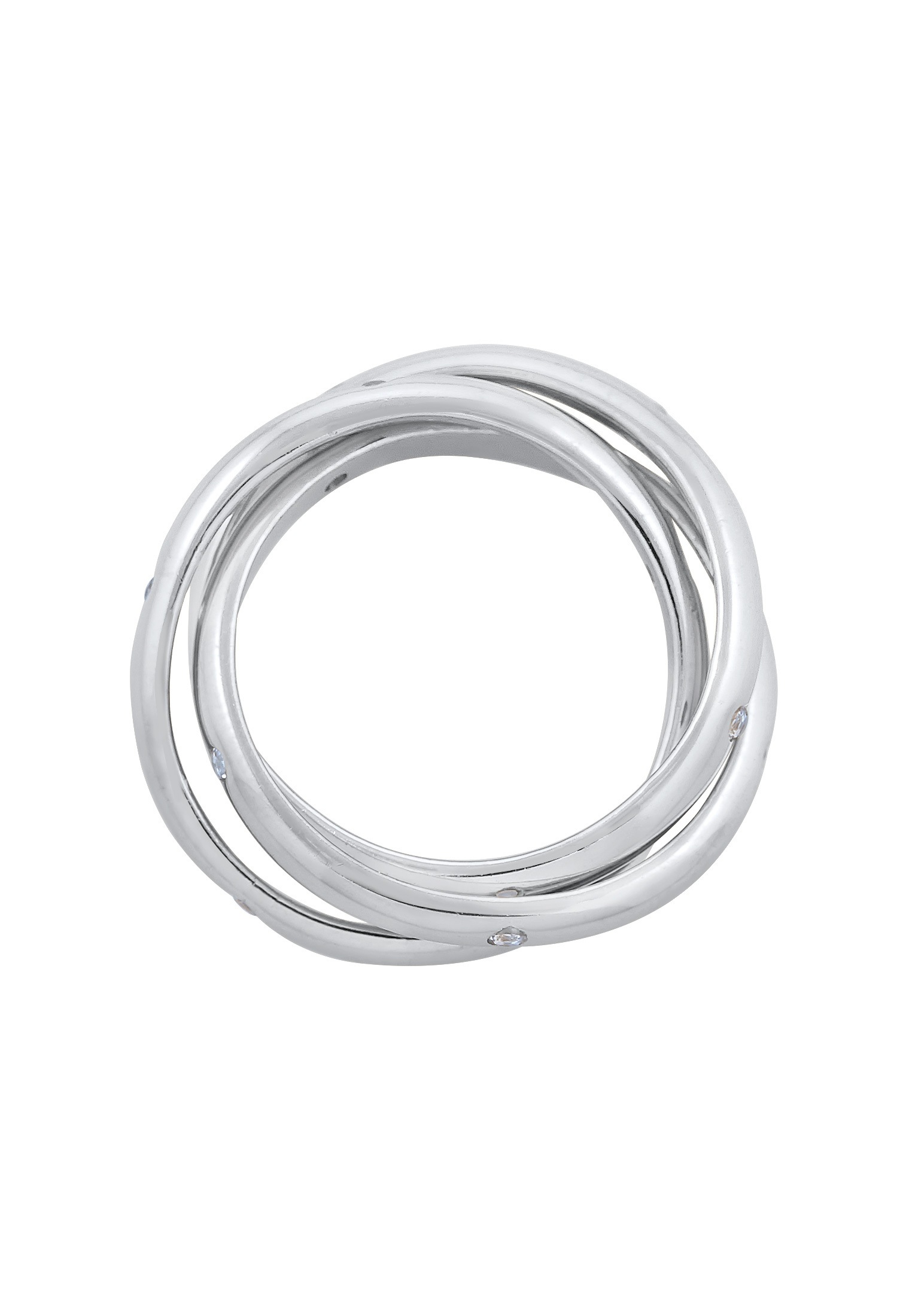 Elli Premium Silberring »Ring Wickelring Trio Basic Topas 925 Silber«