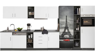 HELD MÖBEL Küchenzeile »Paris«, mit E-Geräten, Breite 400 cm, mit großer... kaufen