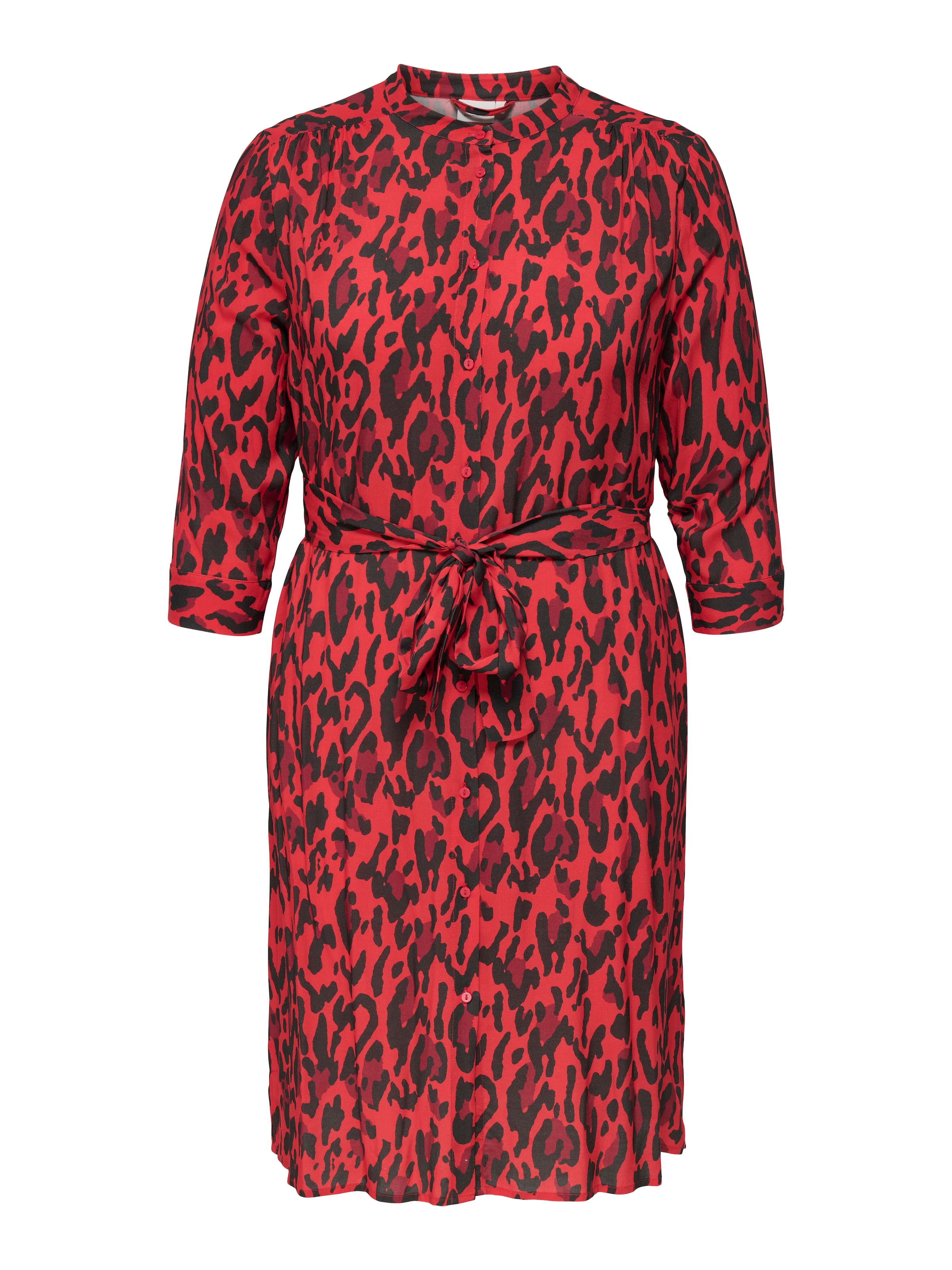 ONLY CARMAKOMA Blusenkleid »CARHARMONY LIFE 3/4 BLK DRESS AOP BS«