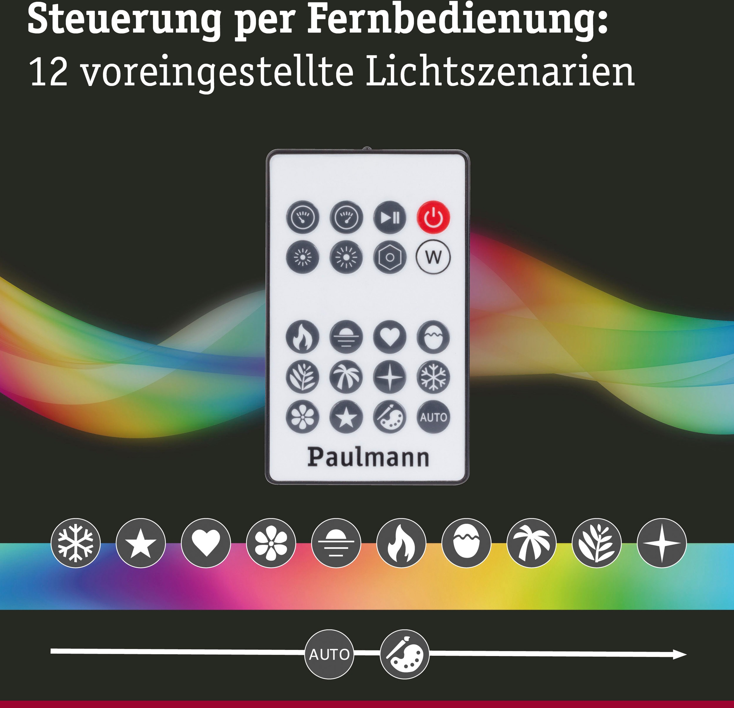 Paulmann LED-Streifen »USB LED Strip TV-Beleuchtung 55 Zoll 2m Dynamic Rainbow RGB 3,5W«, 1 St.-flammig