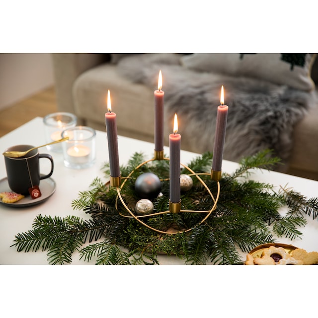 AM Design Kerzenhalter »Weihnachtsdeko«, Adventsleuchter, aus Metall, Höhe  ca. 8 cm auf Rechnung bestellen