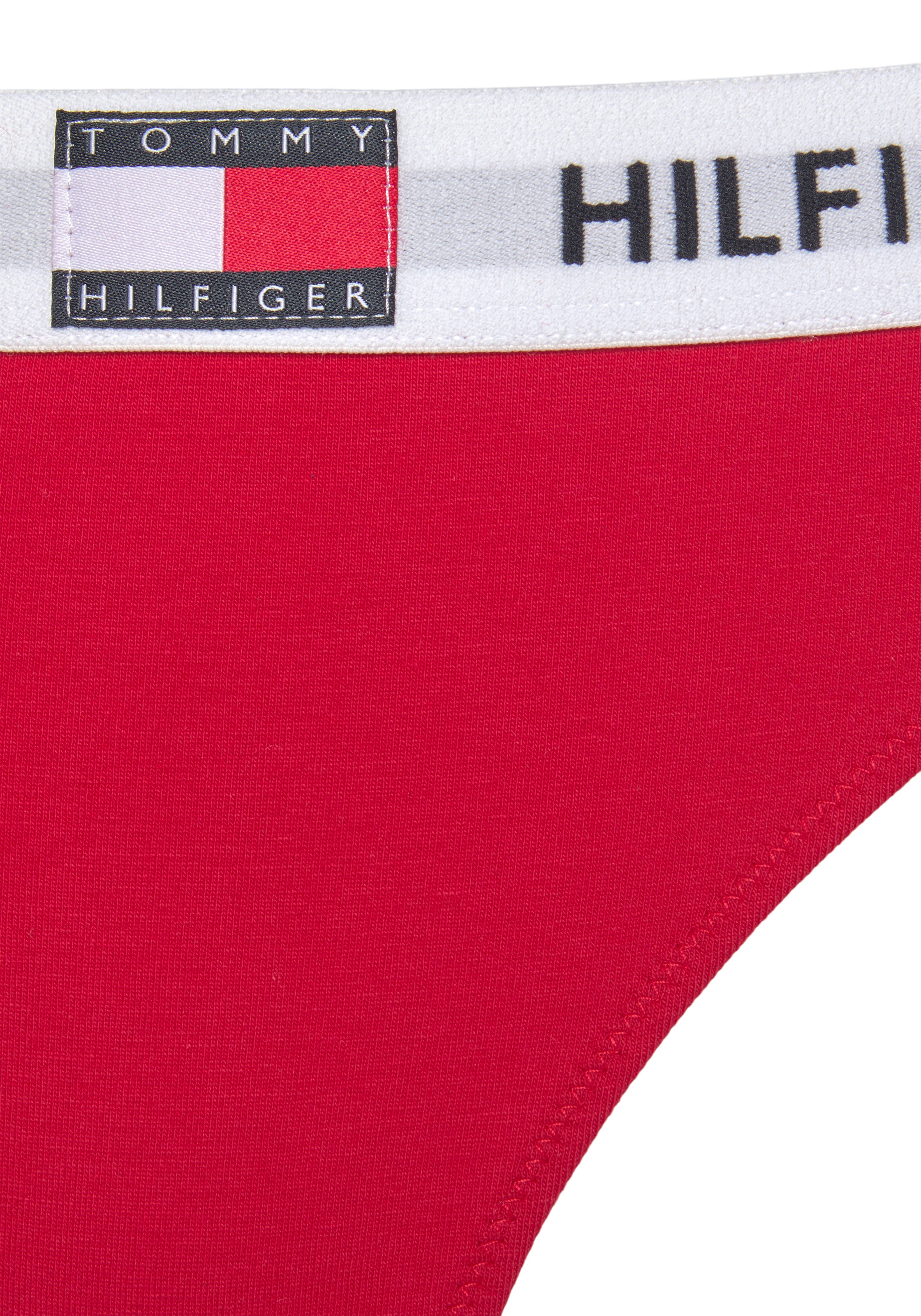 Tommy Hilfiger Underwear kontrastfarbenem mit ♕ »THONG«, Logo-Badge bei & Tommy Slip Hilfiger Bund