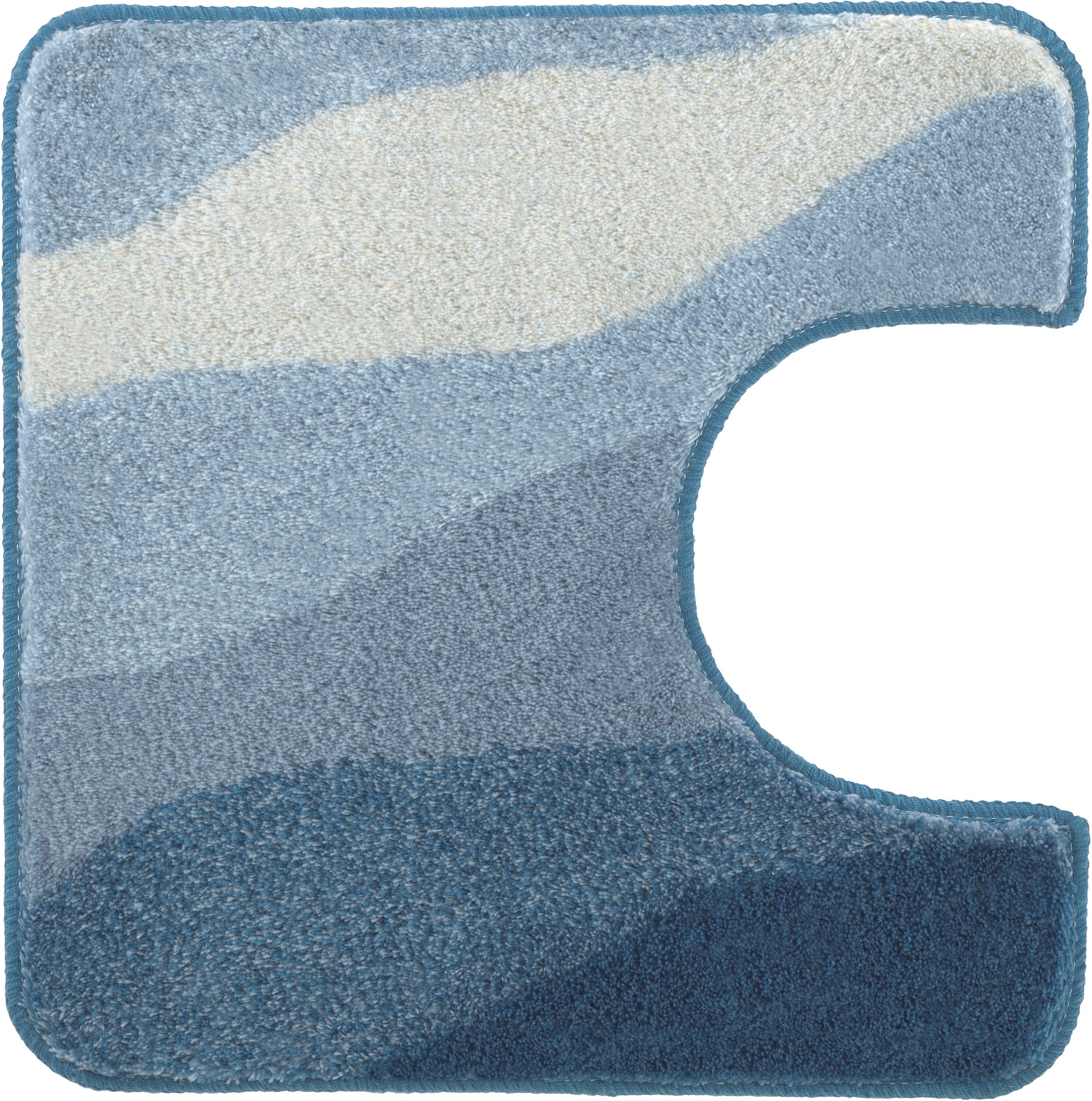 Kleine Wolke Badematte »Malena«, rutschhemmend beschichtet, fußbodenheizungsgeeignet, Badteppich, modernes Wellen Design, Farbverlauf, waschbar