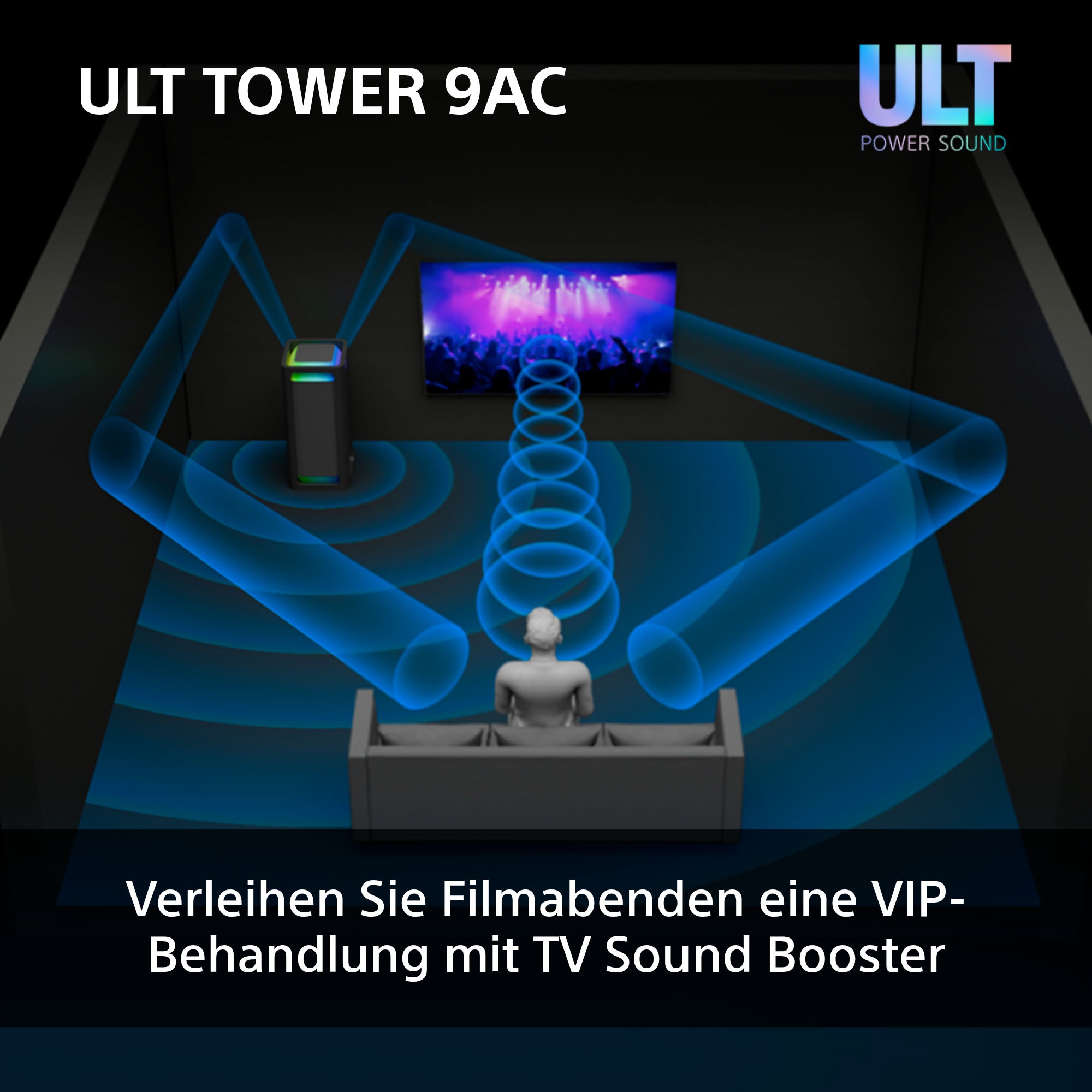 Sony Party-Lautsprecher »ULT Tower 9AC + ULT MIC1«, (Set)
