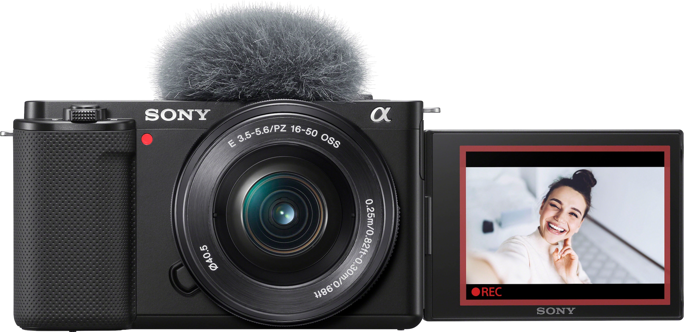 Sony Systemkamera »ZV-E10L«, E 50 schwenkbarem OSS 24,2 Vlog-Kamera Display F3.5 - (WiFi), Objektiv SEL16-50 inkl. bei 16 PZ (SELP1650), Bluetooth-WLAN mit mm - MP, 5.6