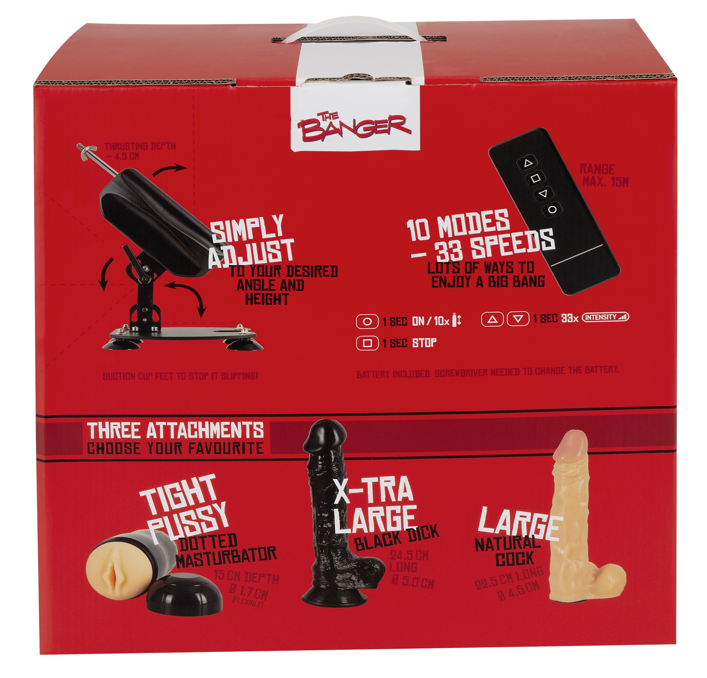 The Banger Erotik-Toy-Set »Sex Maschine RC Fucking Machine« ()