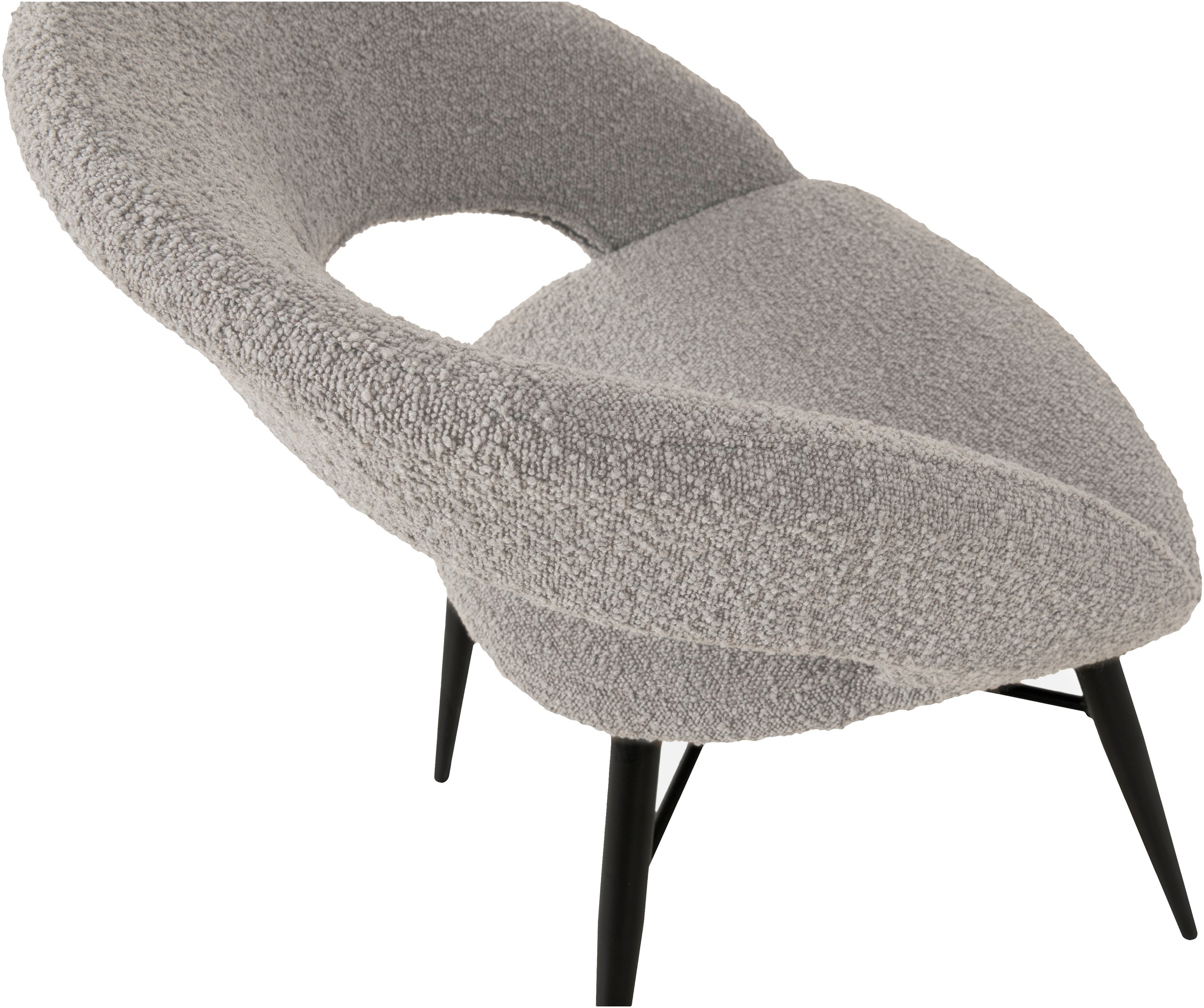 OMG Design Esszimmerstuhl »Marley« (Set) 1 Stk.mit modernem Cut-Out, Bouclé Bezug