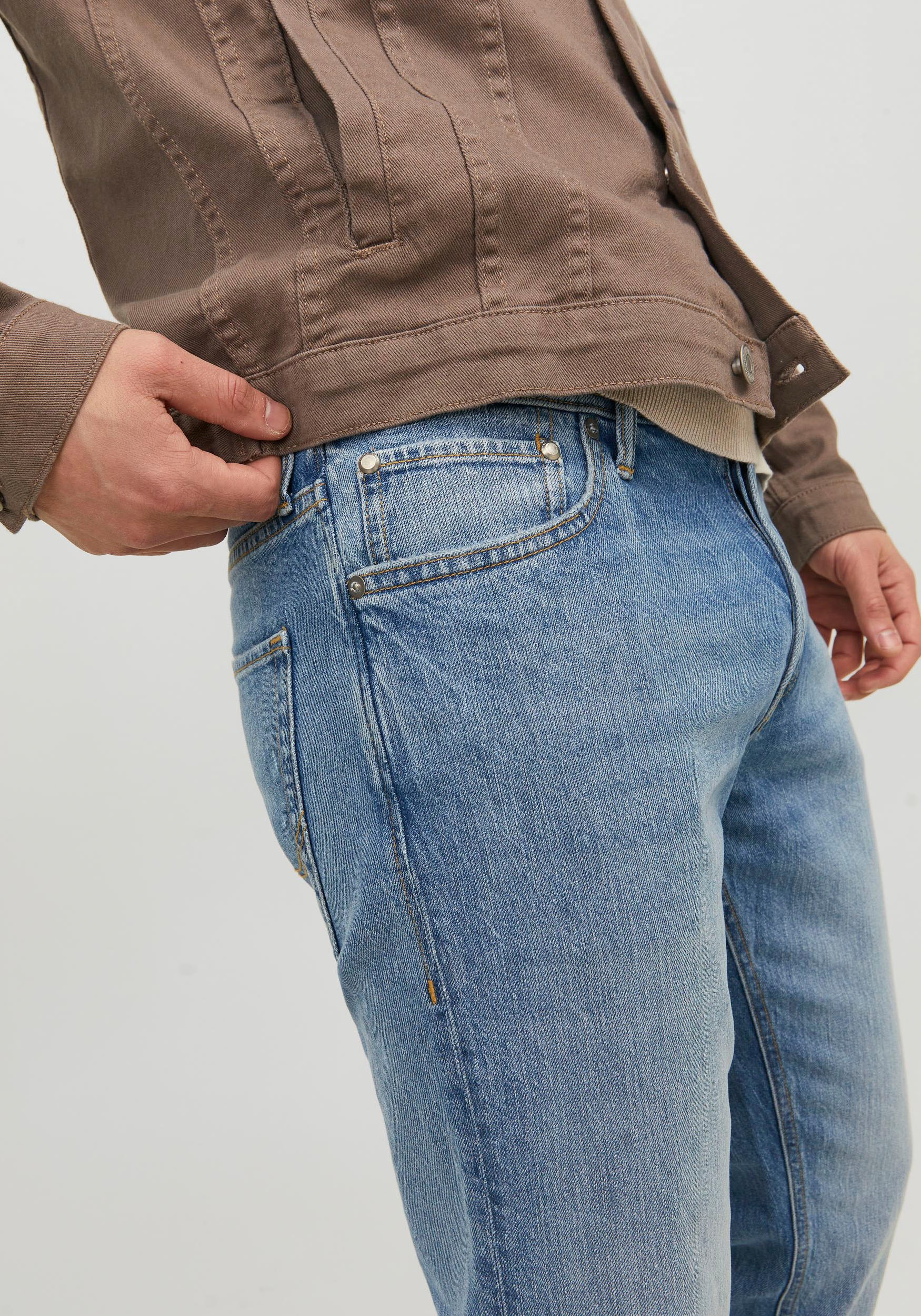 Jack & Jones Tapered-fit-Jeans »JJIMIKE JJORIGINAL CJ SN« mit Five-Pocket-Design