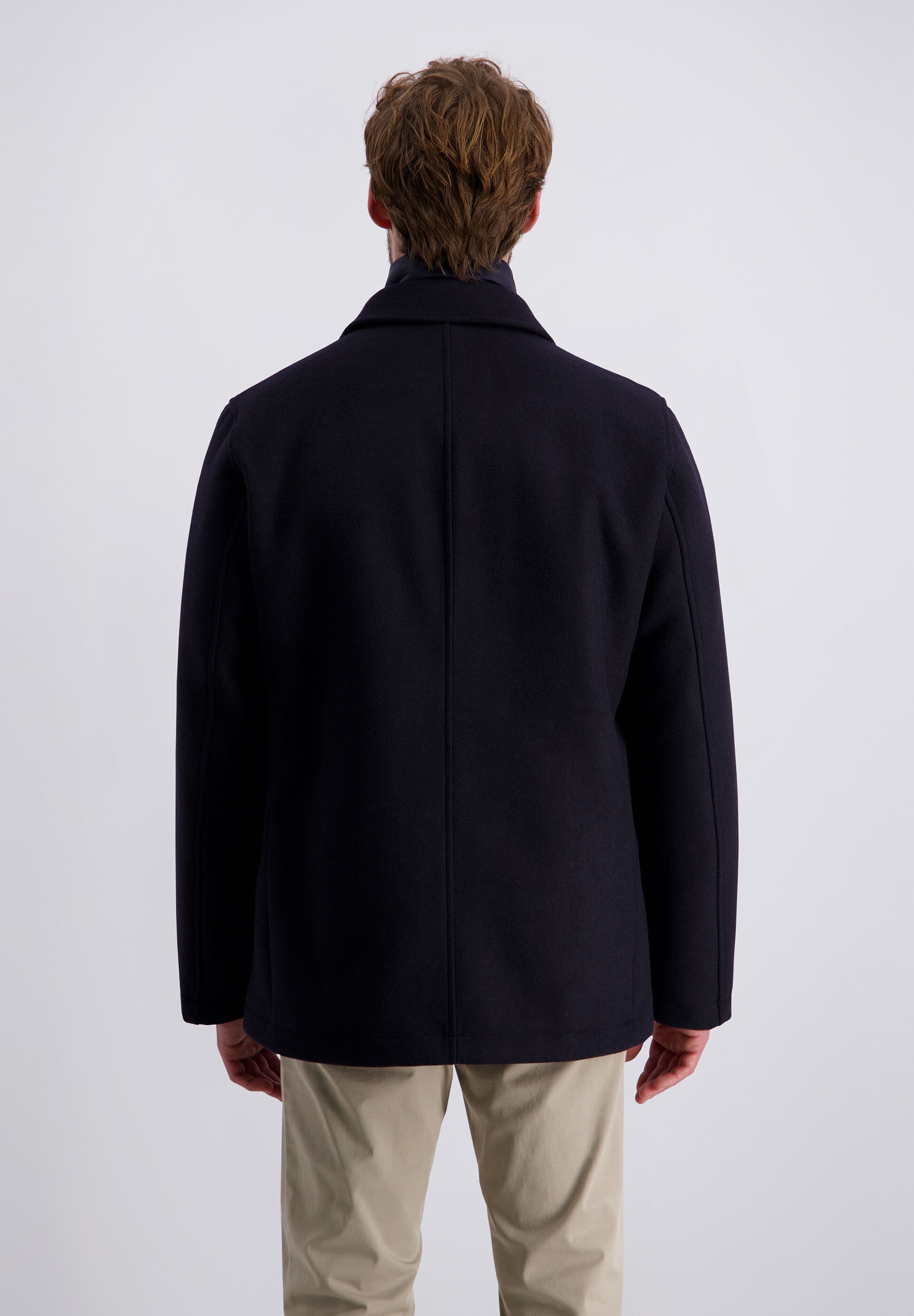 Pierre Cardin Doppeljacke »Pierre Cardin Jacke« ohne Kapuze mit Materialmix