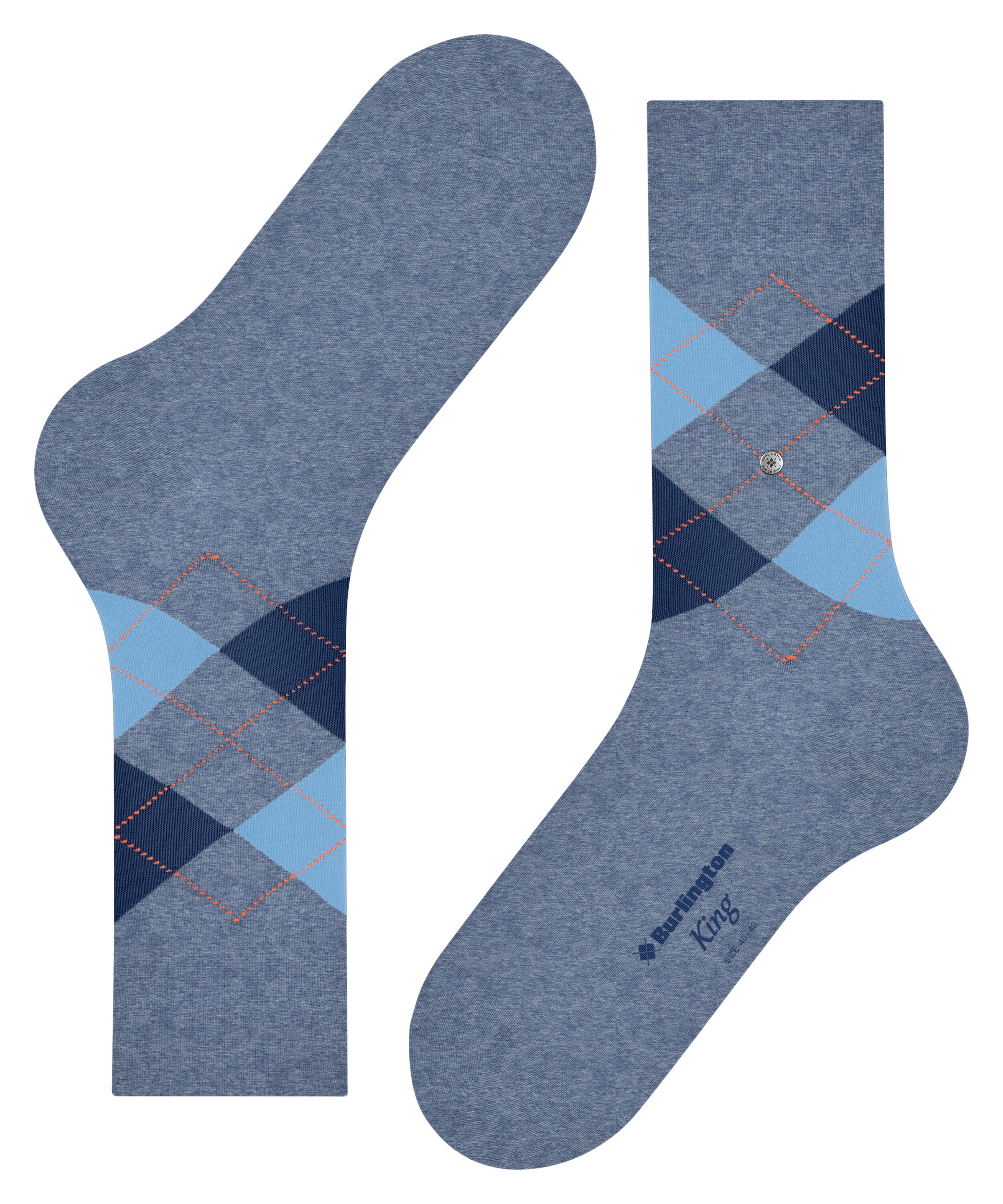 Burlington Socken »King« Einheitsgröße 40-46, Argyle-Muster, Burlington-Clip