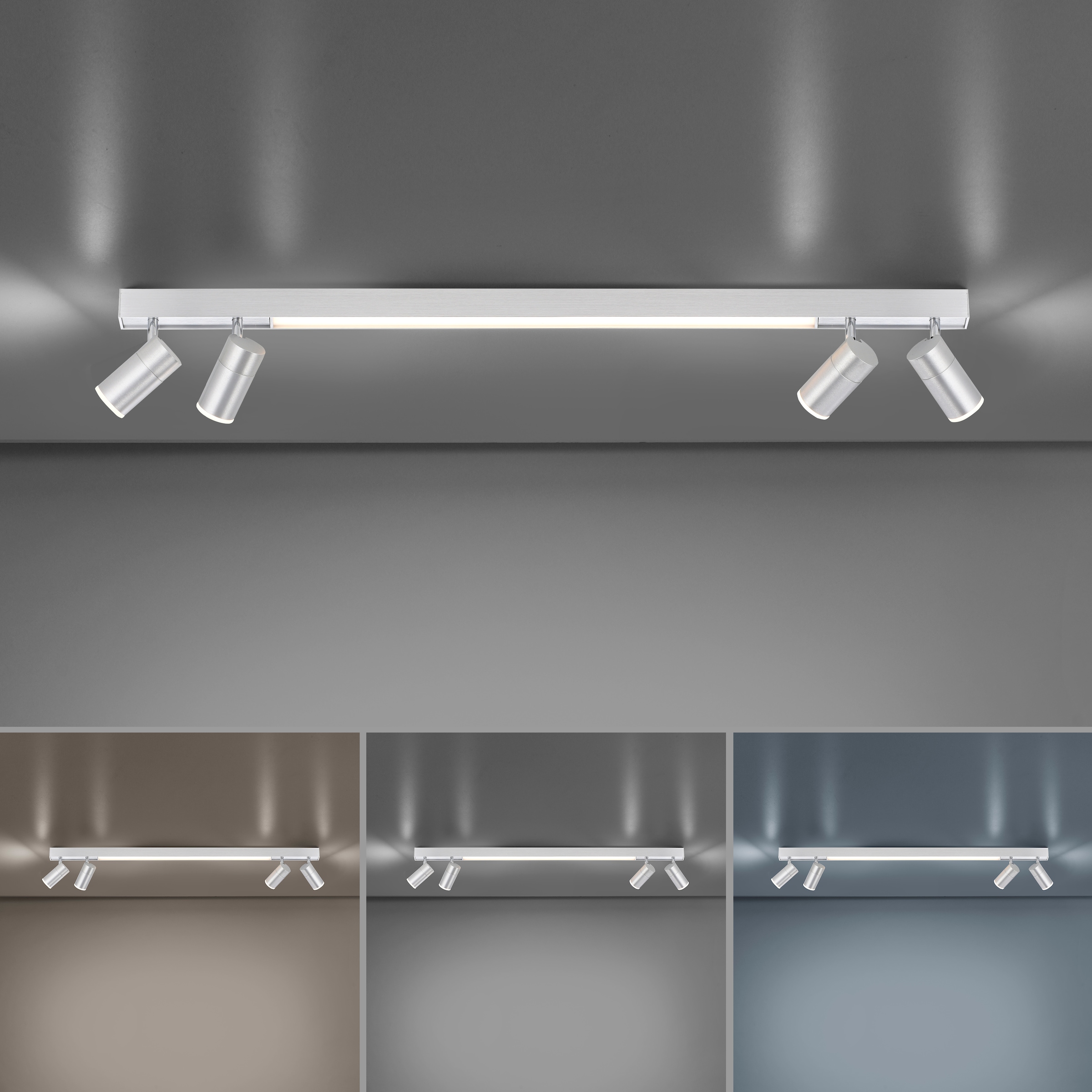 Neuhaus PURE LED Deckenleuchte »PURE Lines Spot« LED-Board 1 Stk. warmweiß - kaltweiß Spots dreh- & schwenkbar, CCT, dimmbar per Fernbedienung