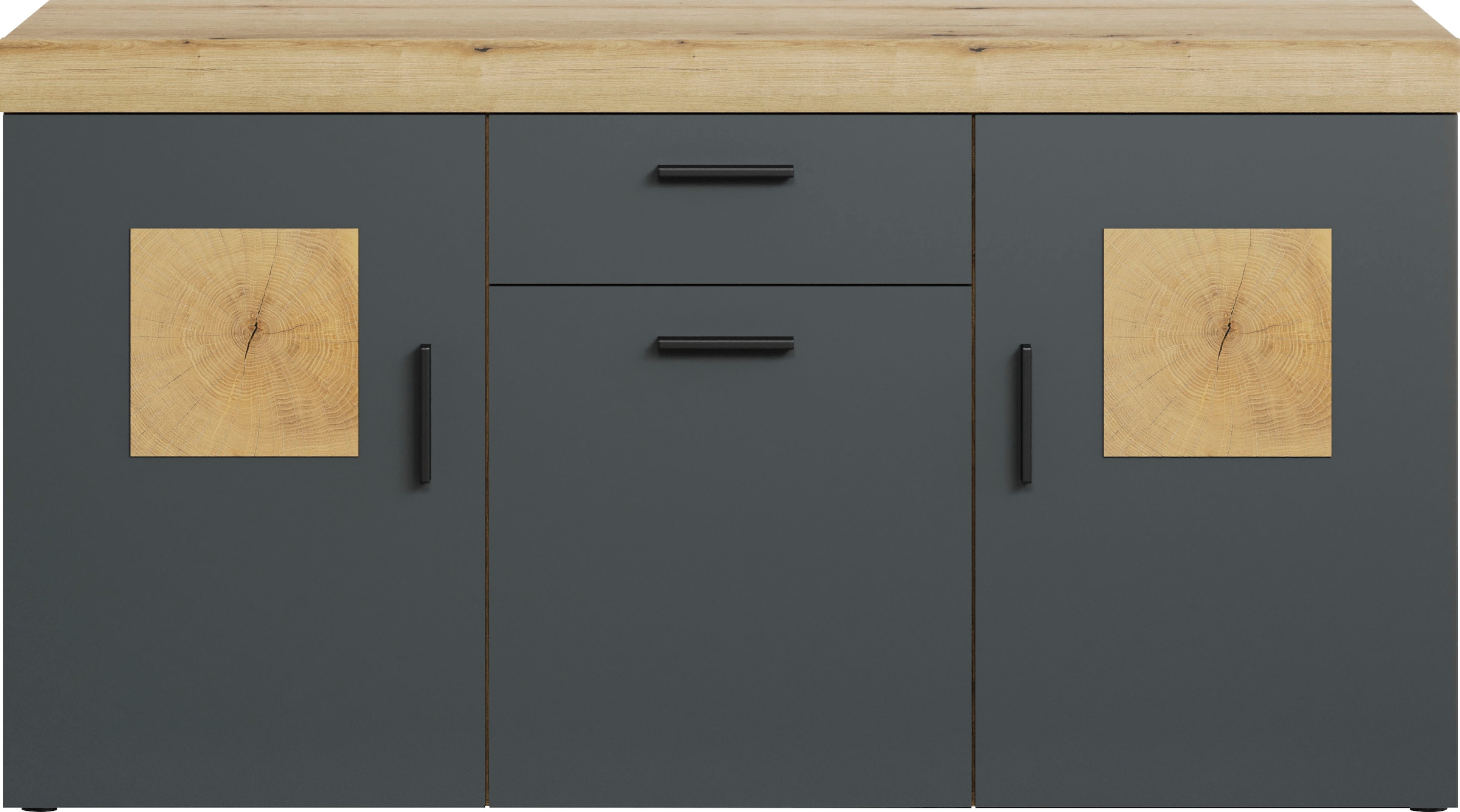 Sideboard »Ghent«, (Packung, 1 St.), Kommode mit Hirnholzapplikationen - (B/T/H):...