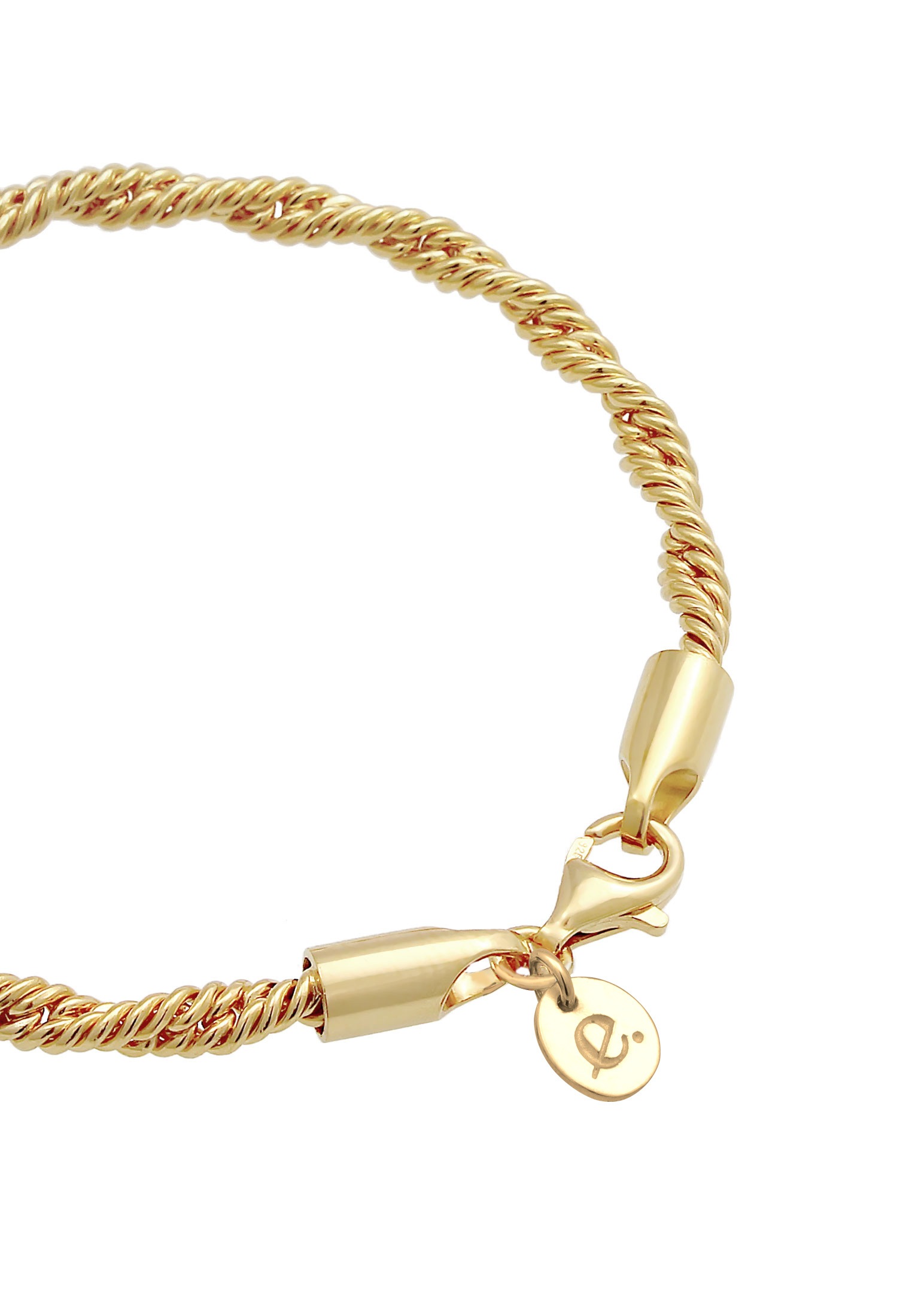 Elli Premium Armkette »Armband Kordel Gedreht Elegant Basic 925 Silber«