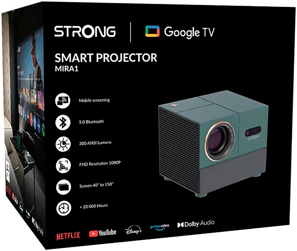Strong Beamer »GoogleTV LED-Videoprojektor« ( ) Videoauflösung bis zu 4K UHD (3840 x 2160 Pixel)