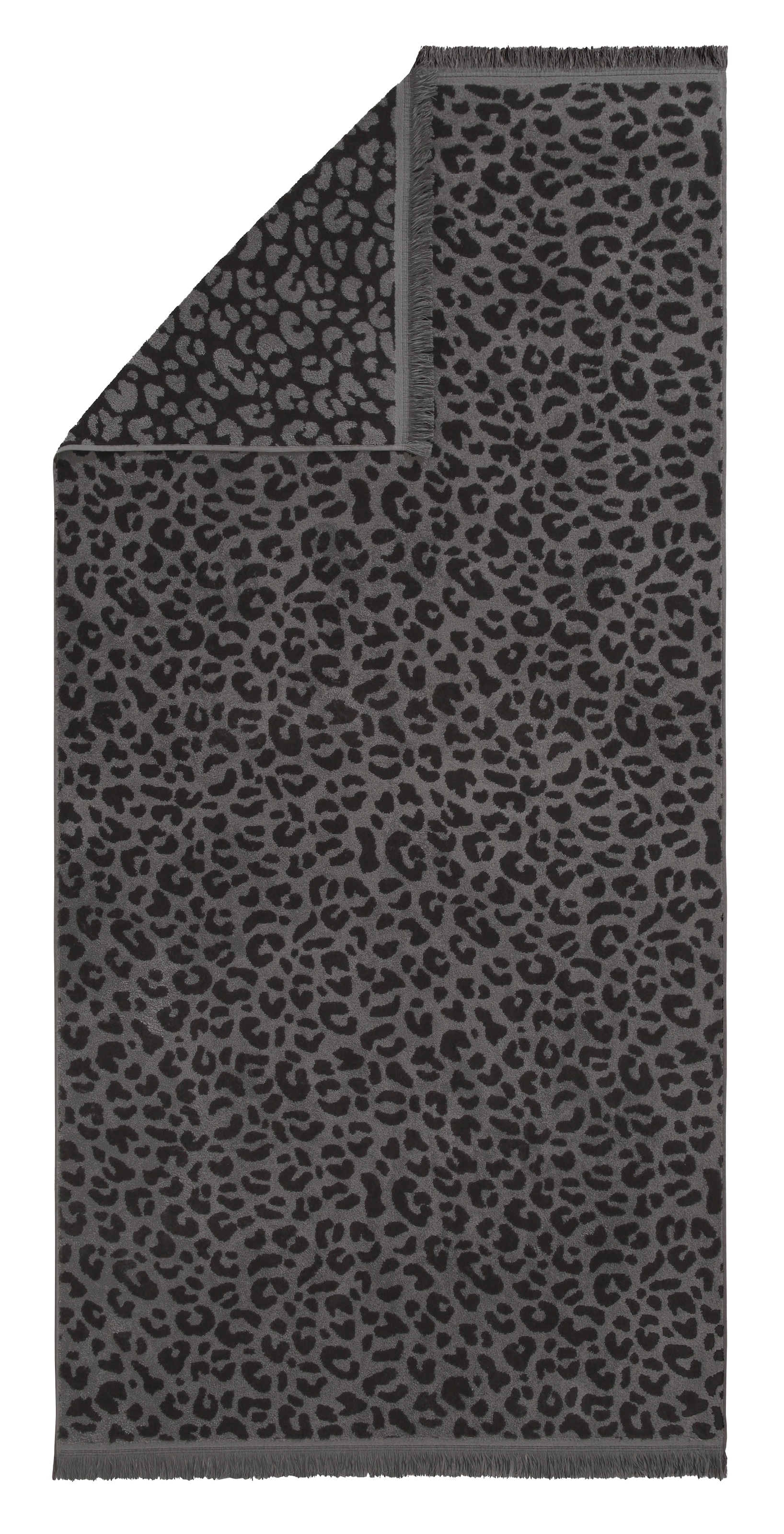 OTTO home Strandtuch »Tiffani, Leopardenmuster, Premium Strandtücher 2-tlg, 500 gr/m²« 90x180 cm, Animal Print, Leo, modern, mit Fransen