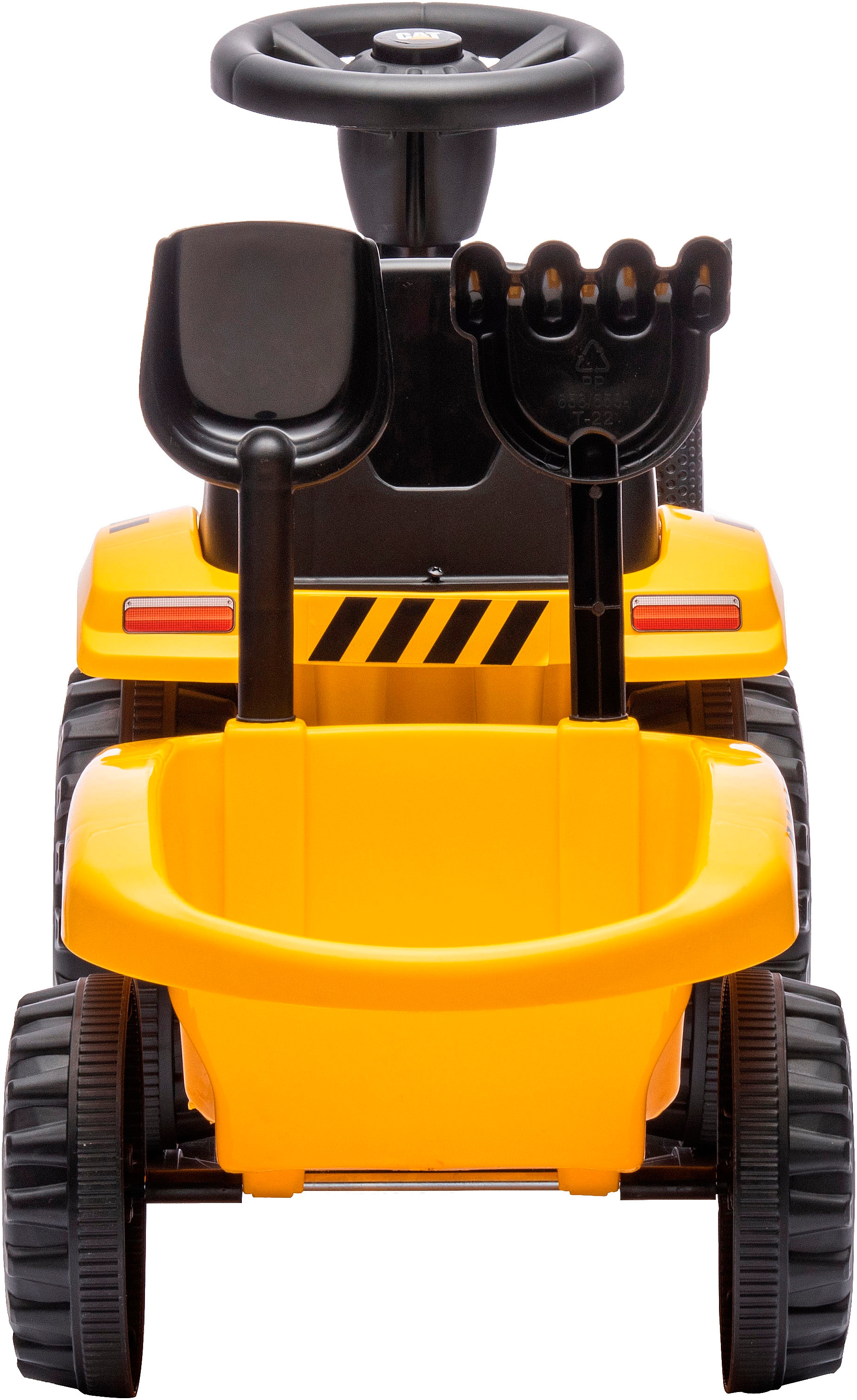 Jamara Rutscher »Caterpillar Traktor mit Anhänger 2in1, gelb« mit Licht- und Soundeffekten sowie Hupe