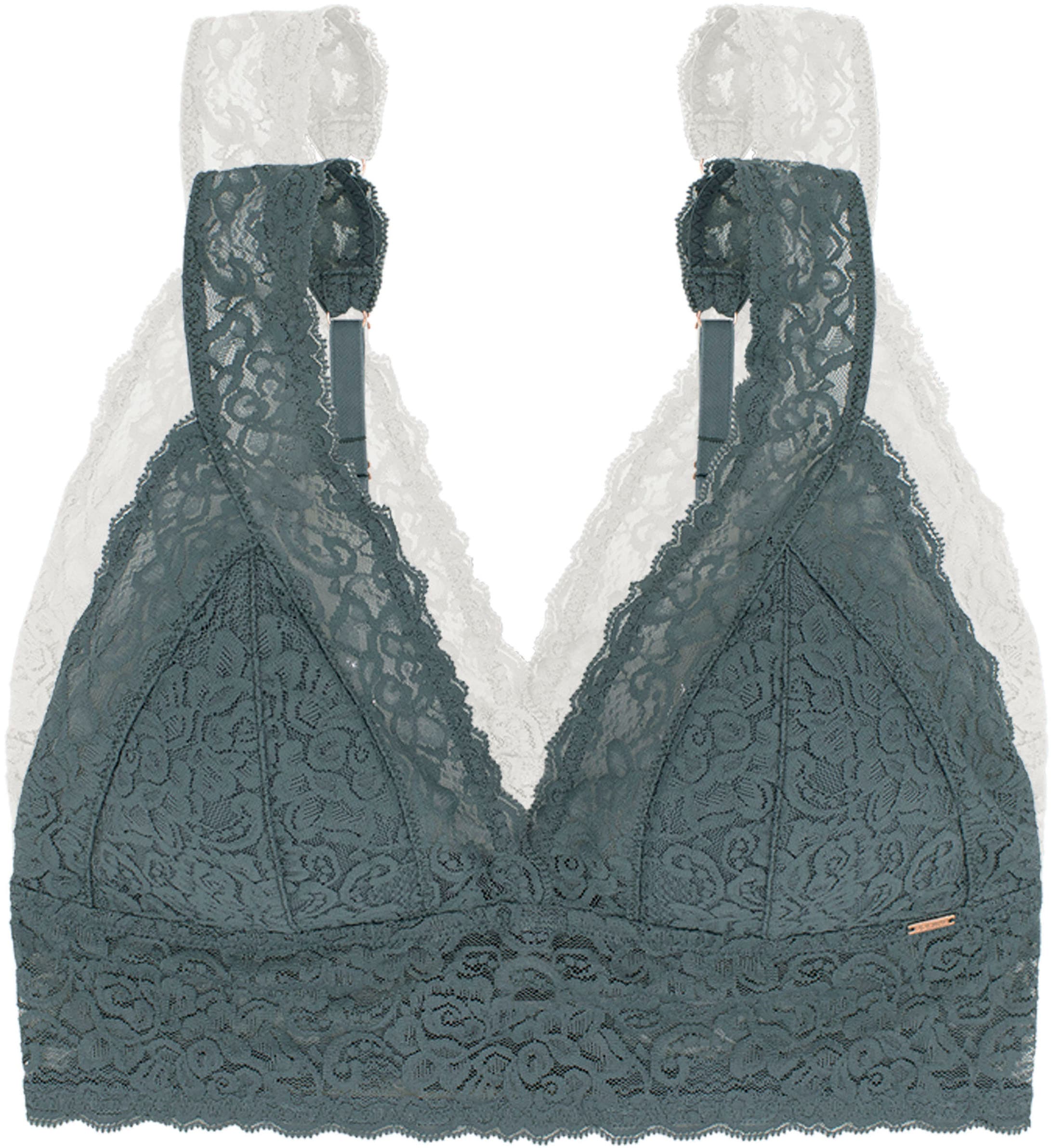 Dorina Bralette »LANA-2PP«, ohne Bügel, florale Spitze, breites Unterbrustband