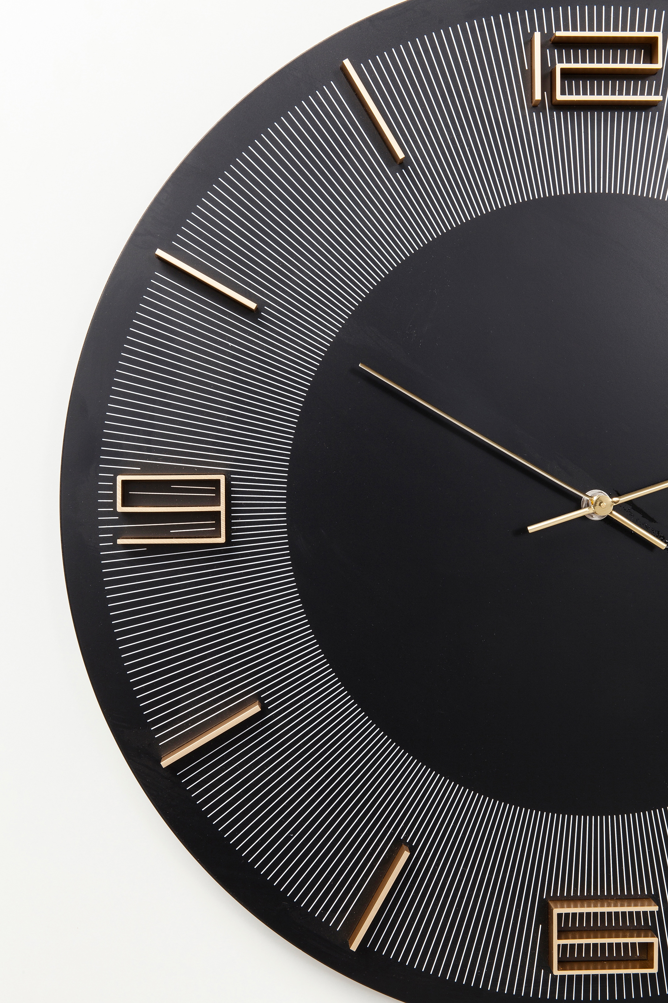 Kare Design Wanduhr »Wanduhr Leonardo Schwarz/Gold Ø49cm«