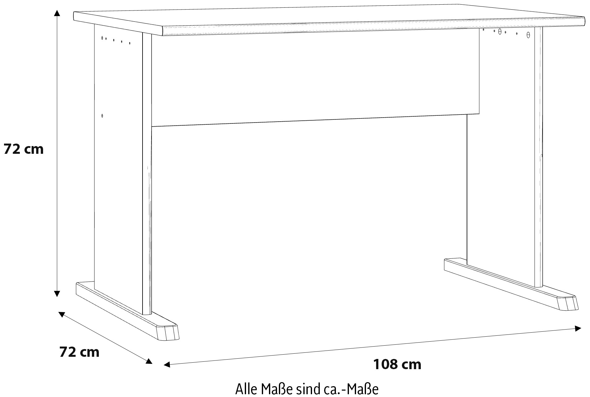FORTE Schreibtisch »Tempra«, Breite 108 cm