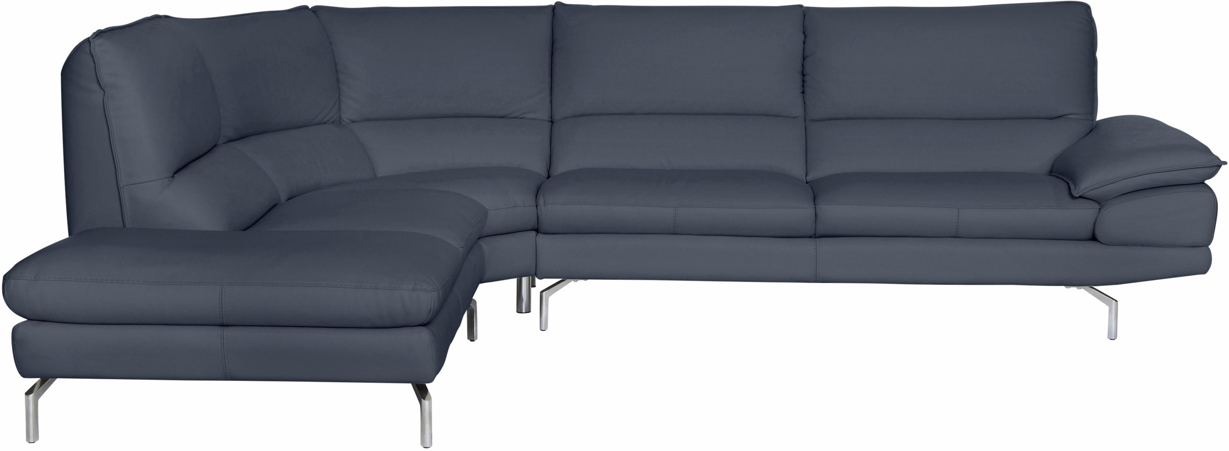 CALIA ITALIA Ecksofa »Dave, italienisches Designsofa L-Form, erstklassiger Sitzkomfort«, Ottomane wahlweise links oder rechts, in zwei tollen Lederqualitäten