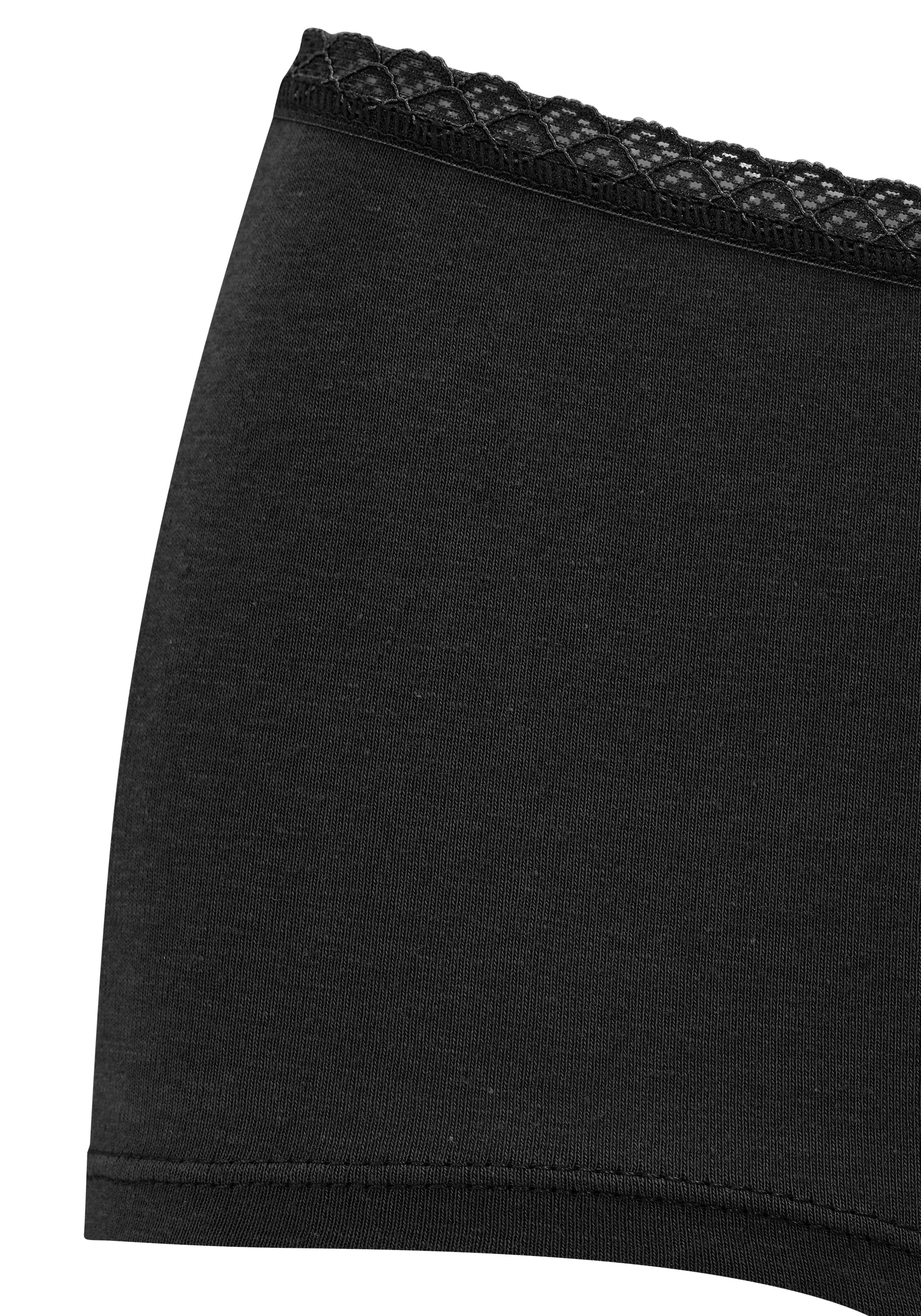 Vivance Panty 7er-Pack,  aus weicher Baumwollqualität mit feiner Spitzeneinfassung