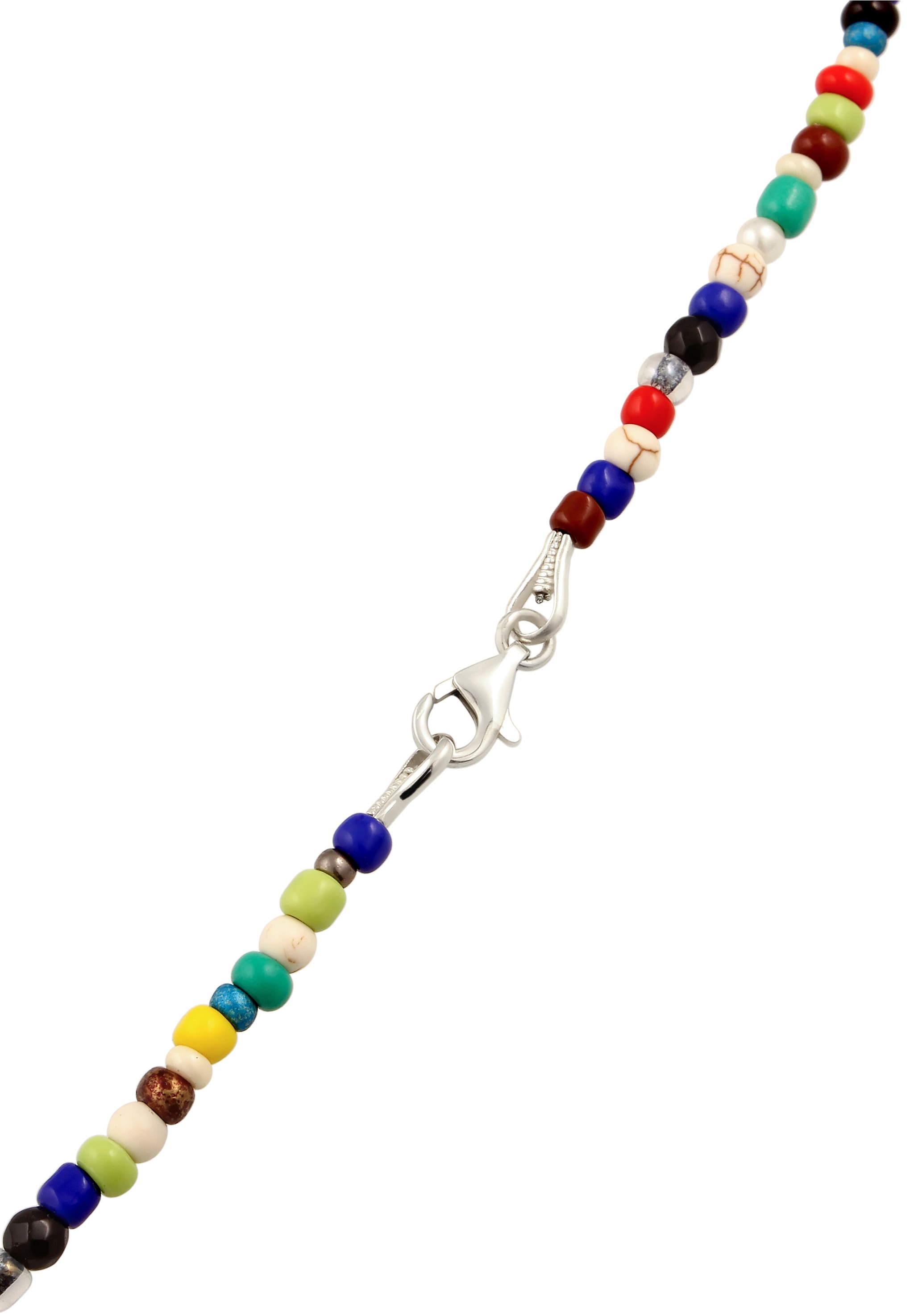Kuzzoi Kette mit Anhänger »Halskette Tag Anhänger Synthetischer Achat Synthetischer Howlite Schwarz 925 Sterling Silber«