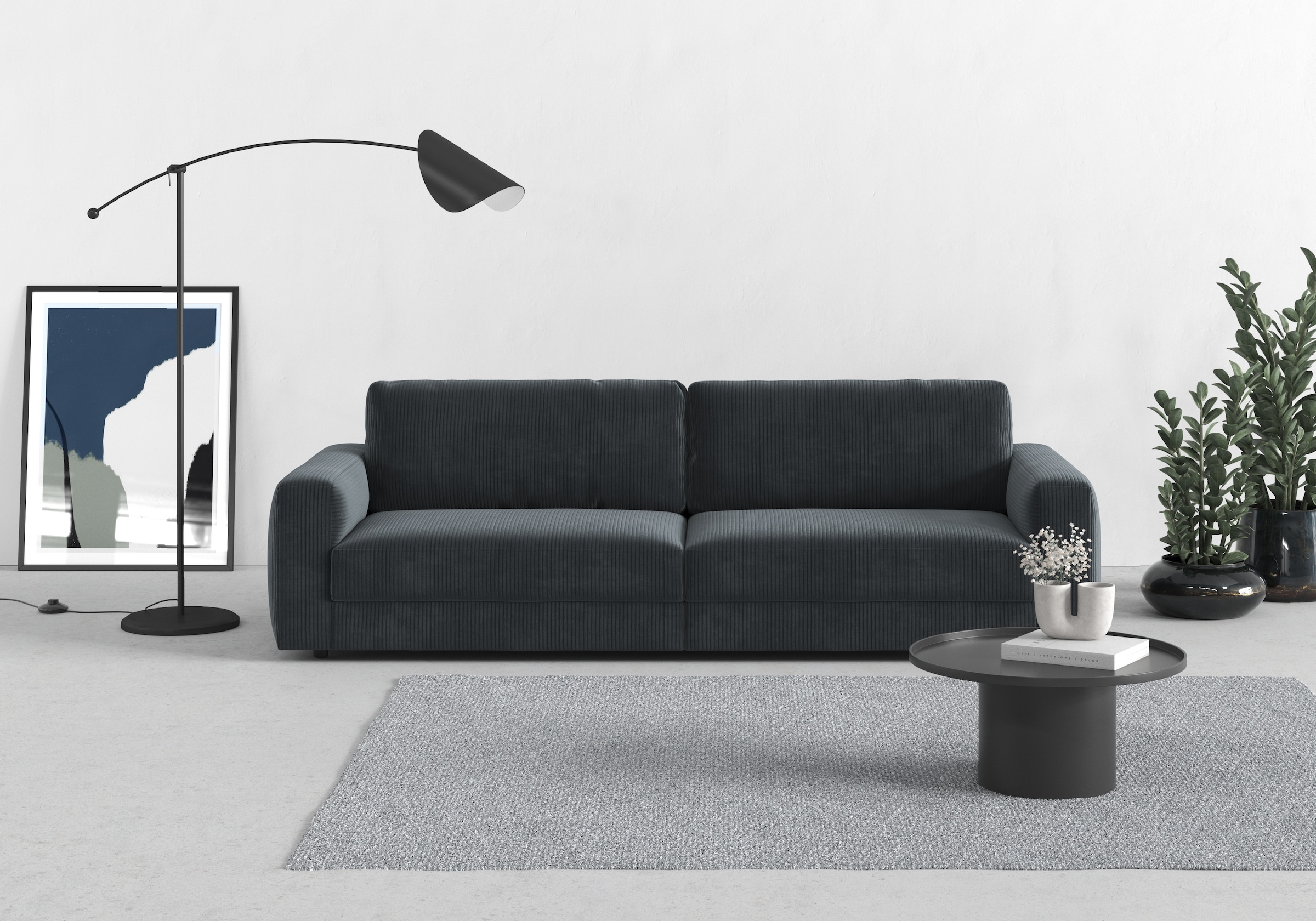 TRENDMANUFAKTUR Big-Sofa »Bourbon«, (2 St.), extra tiefe Sitzfläche, wahlweise mit Sitztiefenverstellung bestellbar