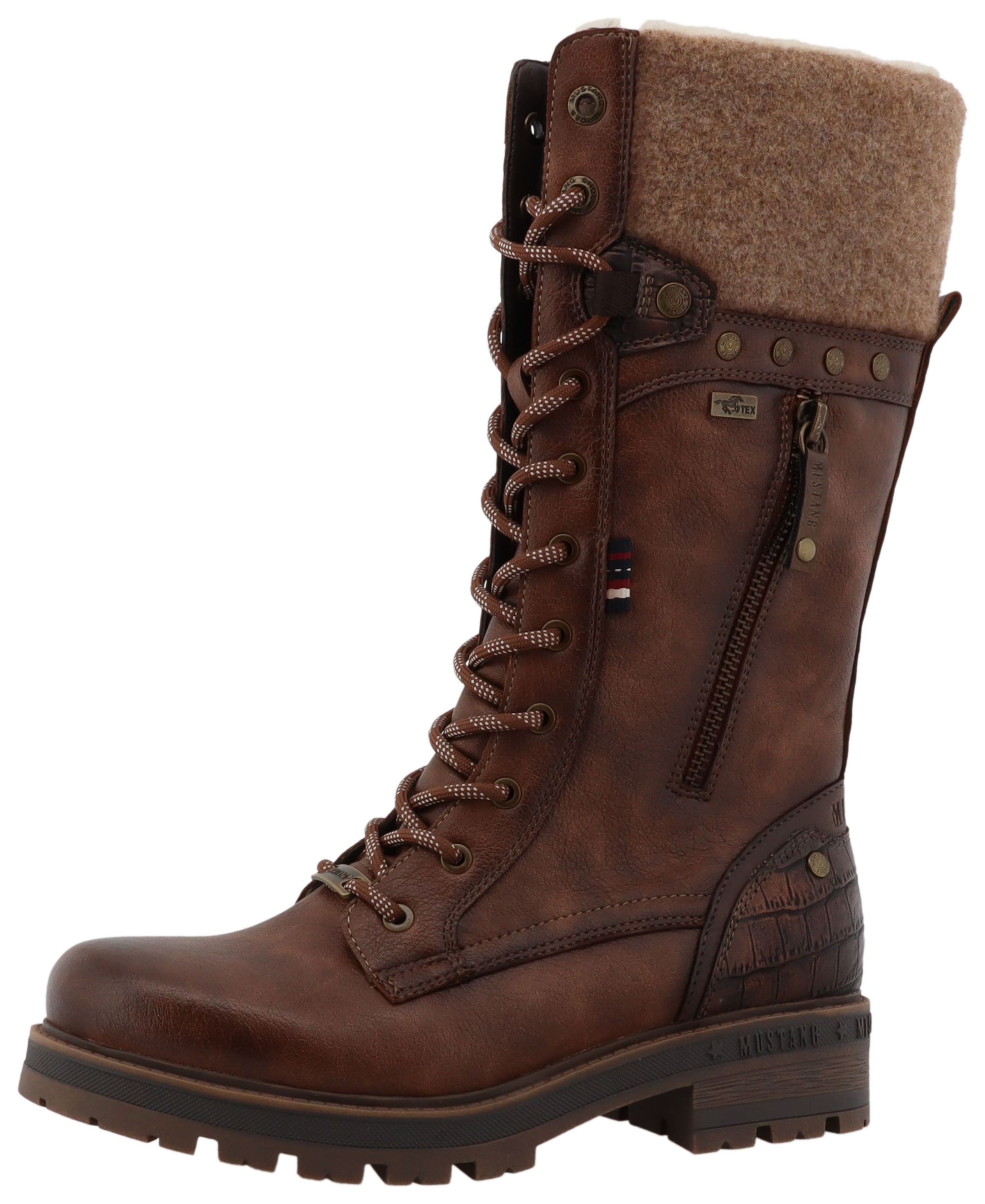 Mustang Shoes Winterstiefel »Darleen«  Schnürstiefel mit Reißverschluss