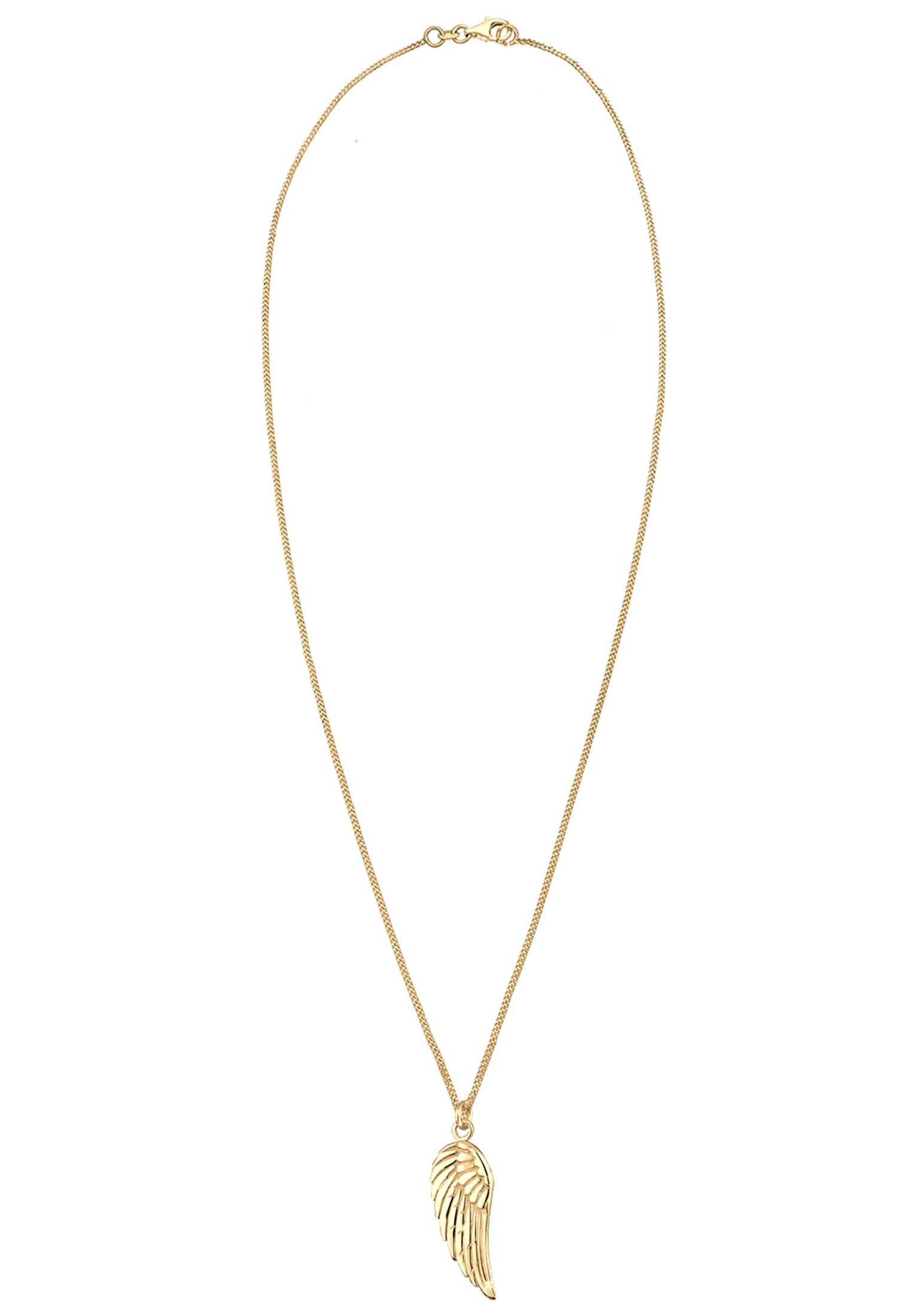 Elli Kette mit Anhänger »Halskette Panzerkette Engel Flügel Basic Boho 925 Silber«