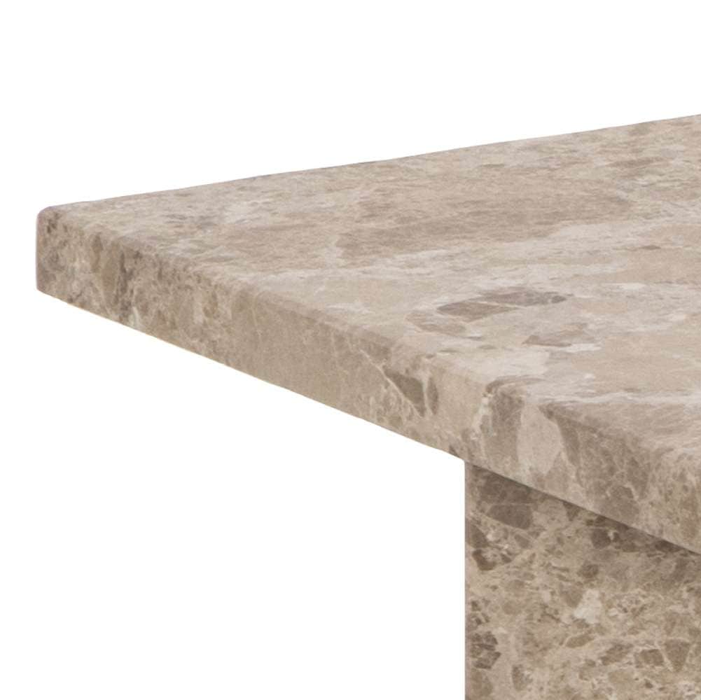 ACTONA GROUP Couchtisch »Vega«, Couchtisch, V-förmig Gestell,matt Latte lackiert Marmor, 90x90x42 cm