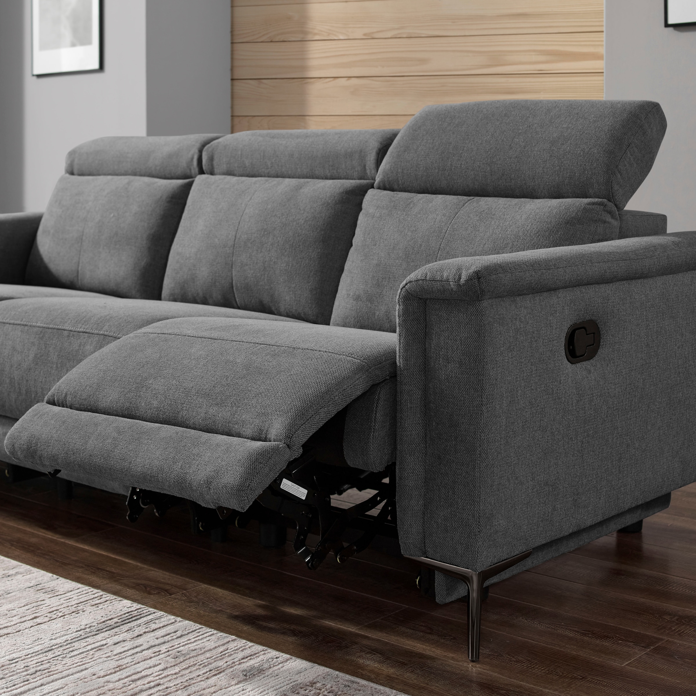Places of Style 3-Sitzer Lund, in  Leder und Webstoff lieferbar
