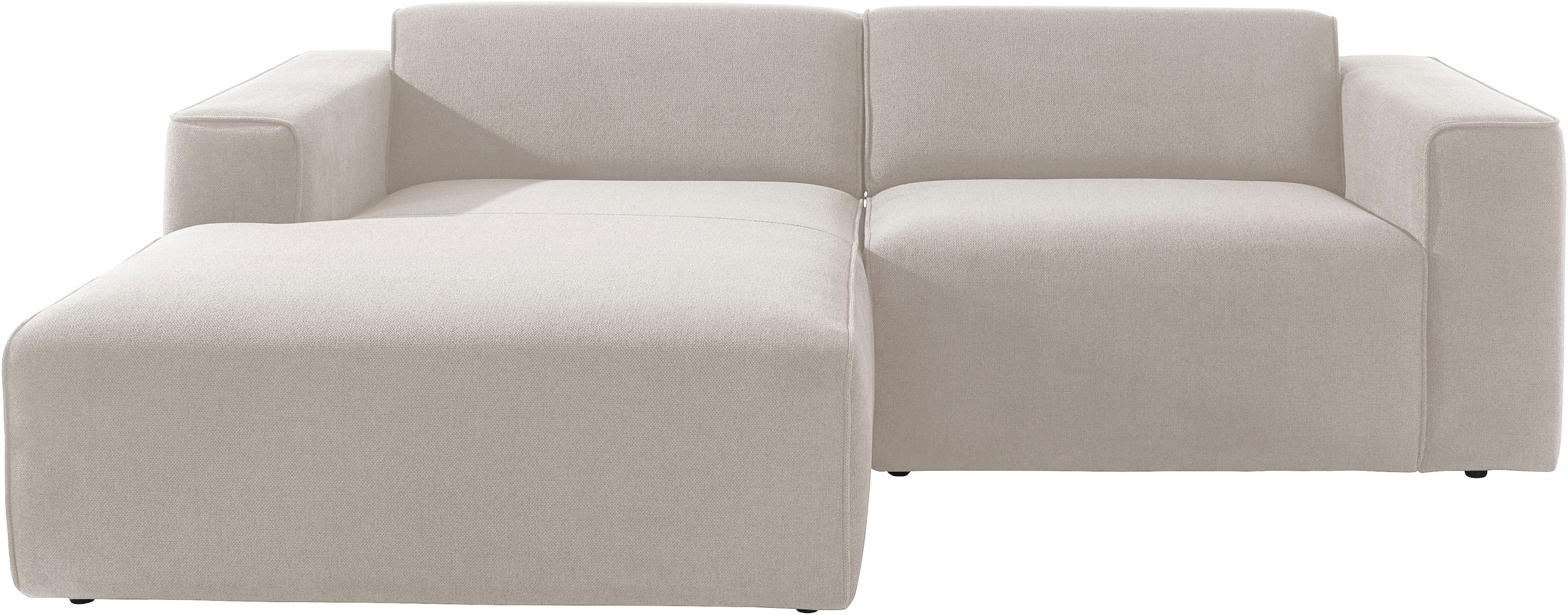 andas Ecksofa »Noord mit Kedernaht, Breite 234 cm«, mit Kedernaht, Breite 234 cm, Cord, Struktur, Webstoff