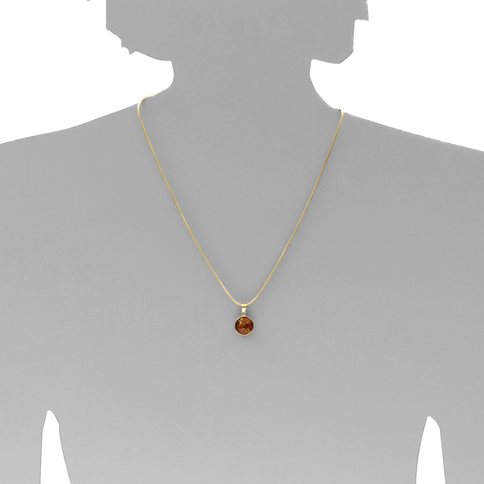 OSTSEE-SCHMUCK Kettenanhänger »- Classic 12 mm - Silber 925/000, vergoldet - Bernstein«