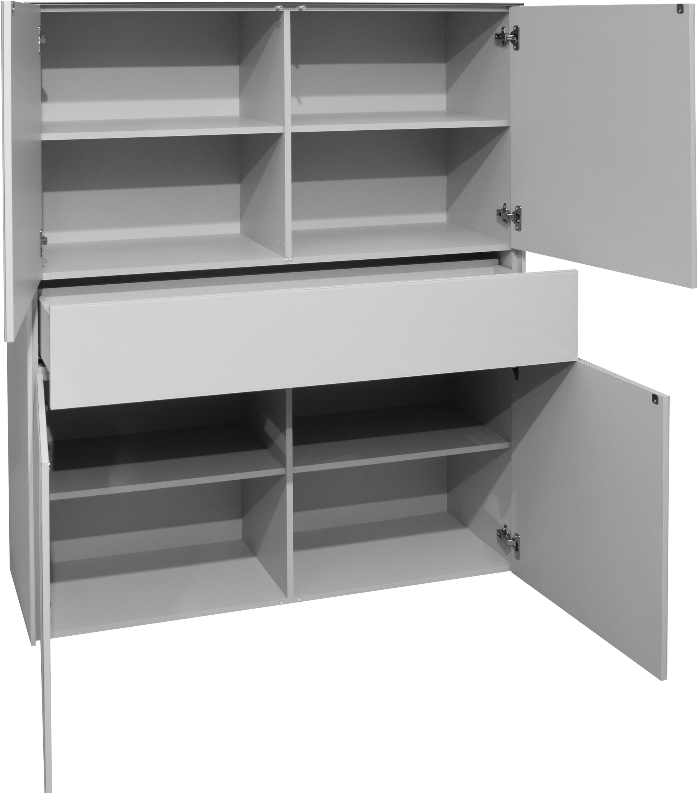 Mäusbacher Highboard »Imola TOPSELLER!«, (OTTOs Choice), Mäusbacher Highboard, Breite 121 cm, mit Glasfront und Glasoberplatte