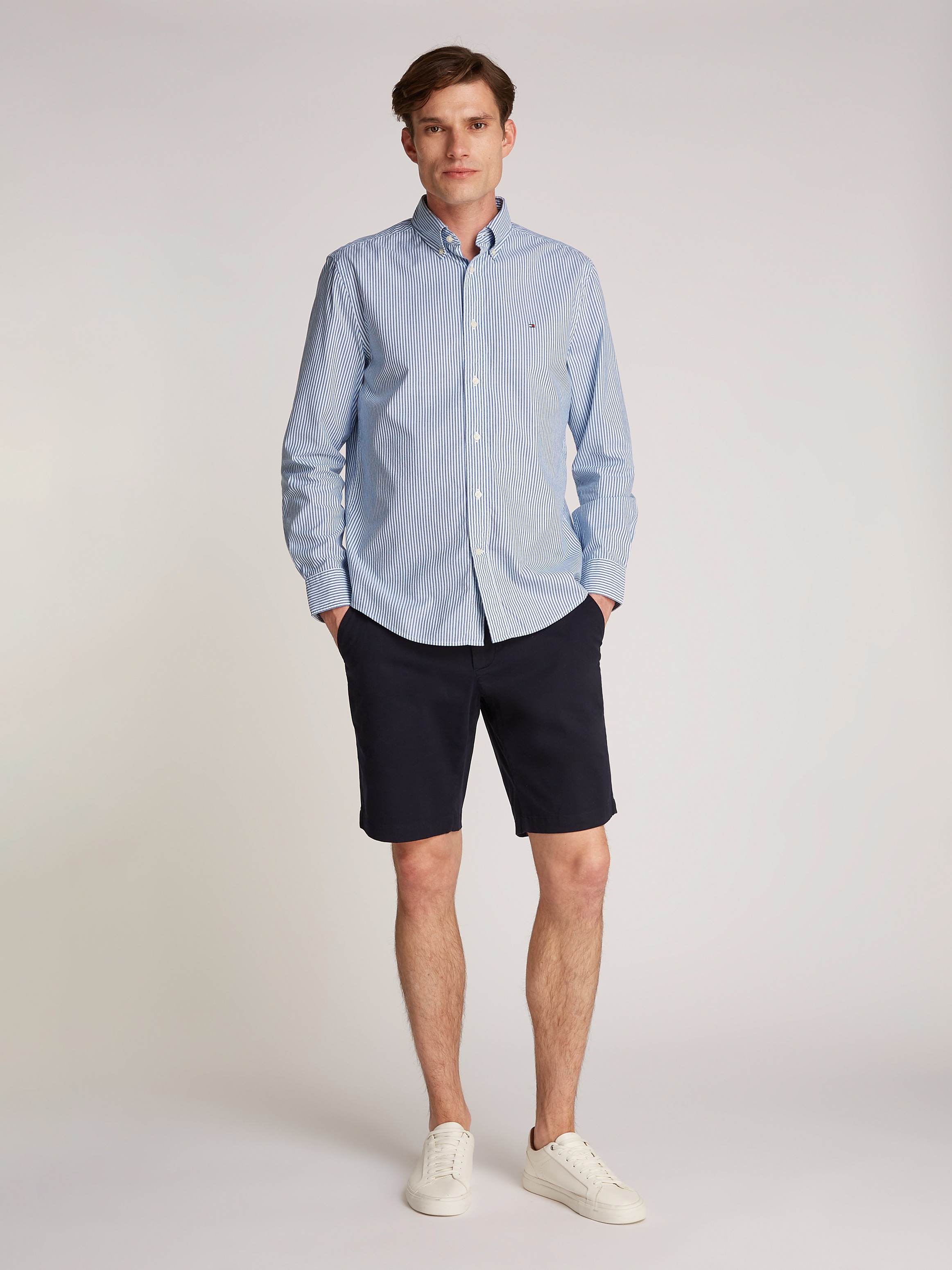 Tommy Hilfiger Langarmhemd »FLEX POPLIN CLASSIC STP RF SHIRT«, mit Sreifenmuster
