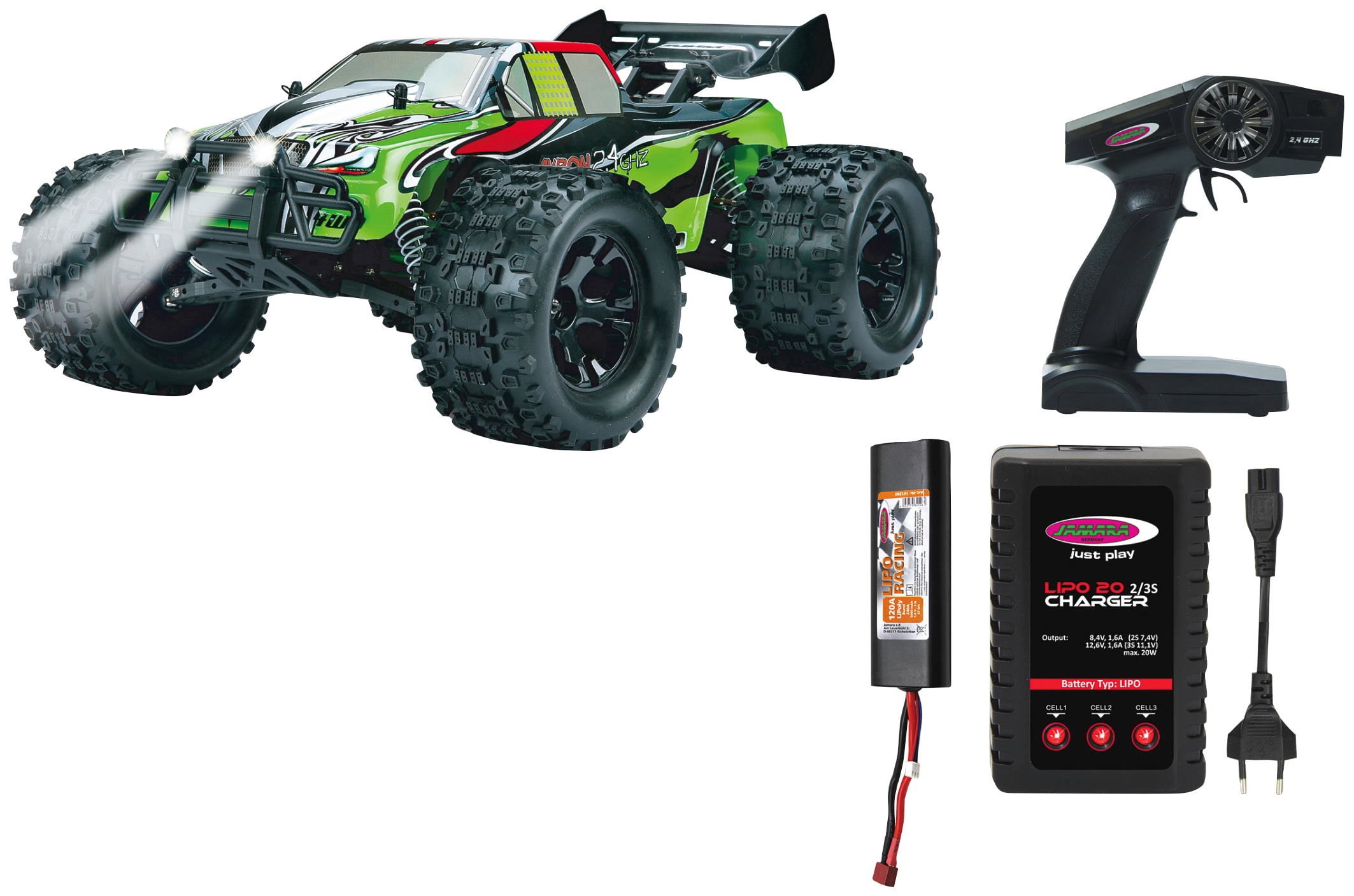 RC-Monstertruck »Akron Monstertruck BL 4WD«, 1:10, 2,4 GHz, Wheelybar