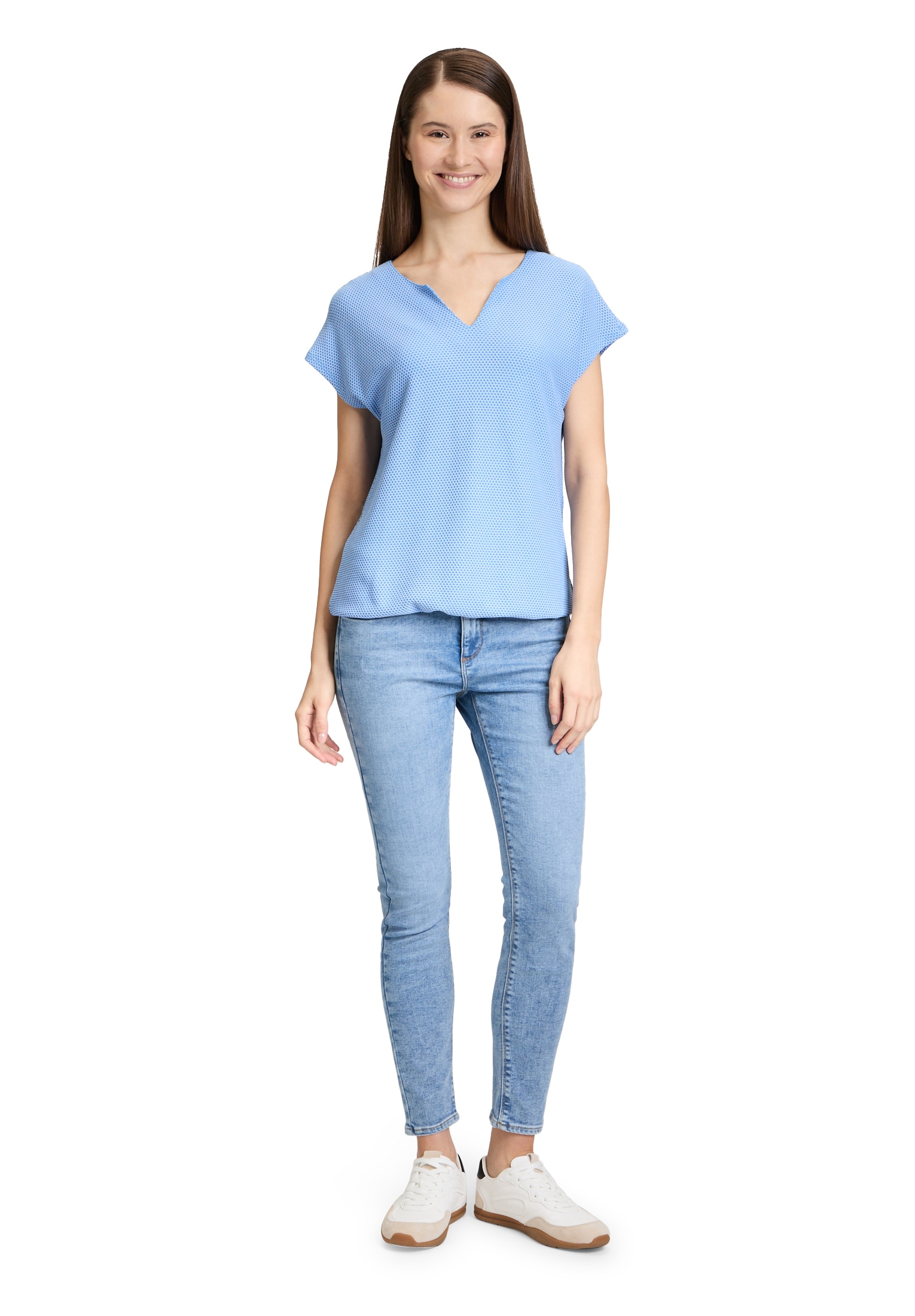 Betty&Co Kurzarmshirt »Casual-Shirt mit Struktur«