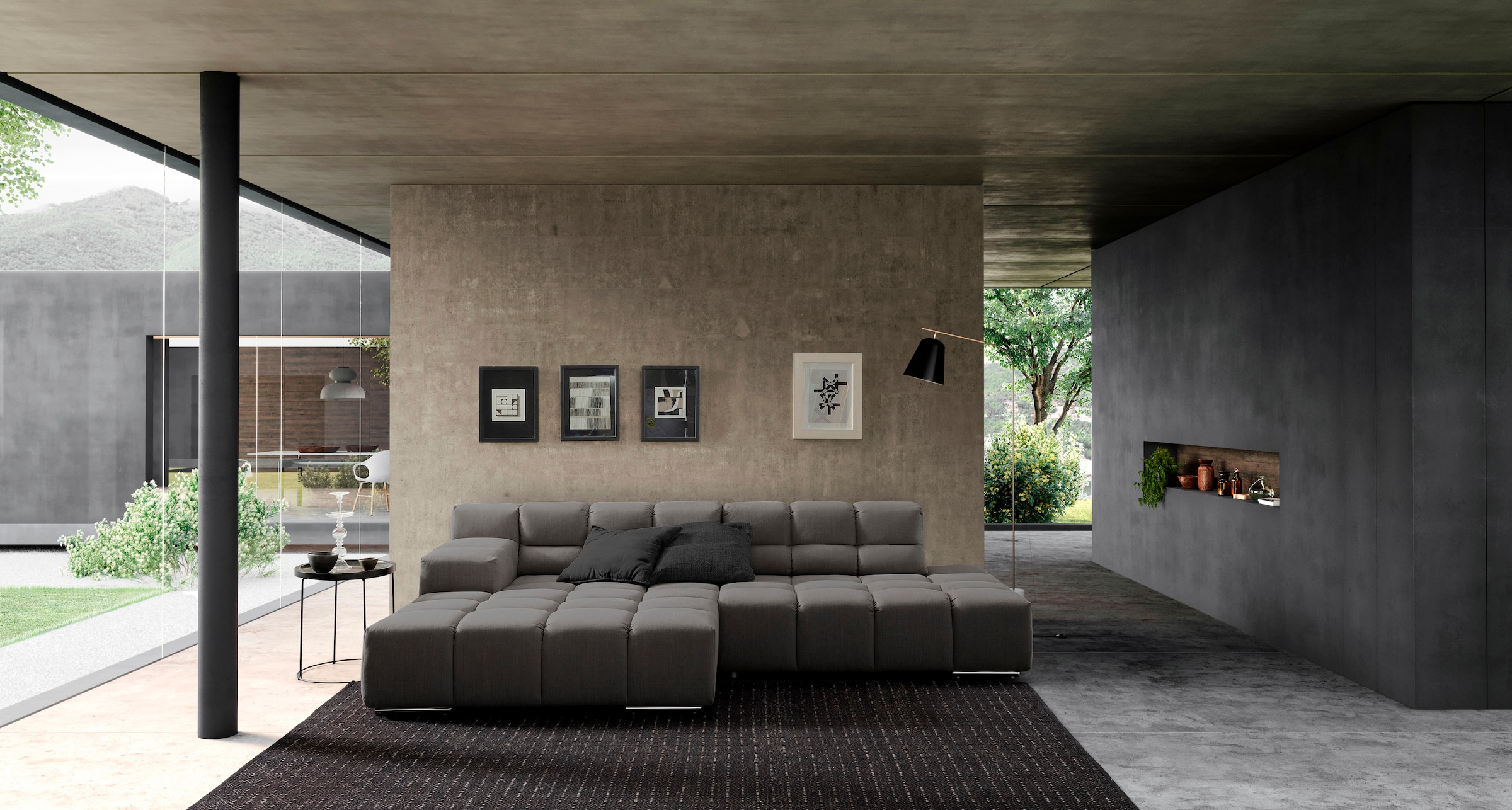 Ecksofa »Temple, Designsofa trifft hohen Sitzkomfort, L-Form«, Recamiere links oder...