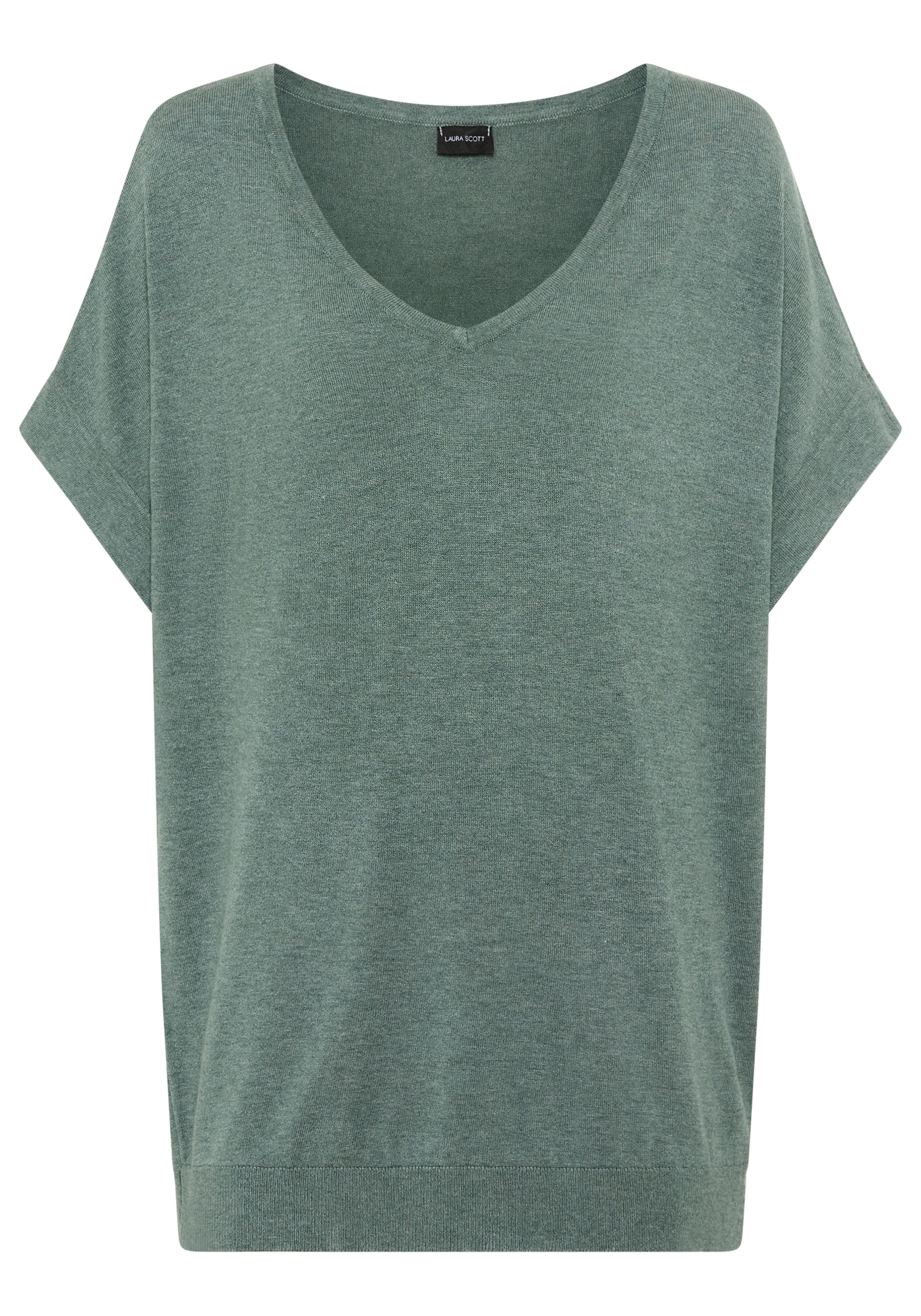 Laura Scott CURVE V-Ausschnitt-Pullover »Große Größen« sommerlicher Feinstrick mit figurschmeichelnder Passform