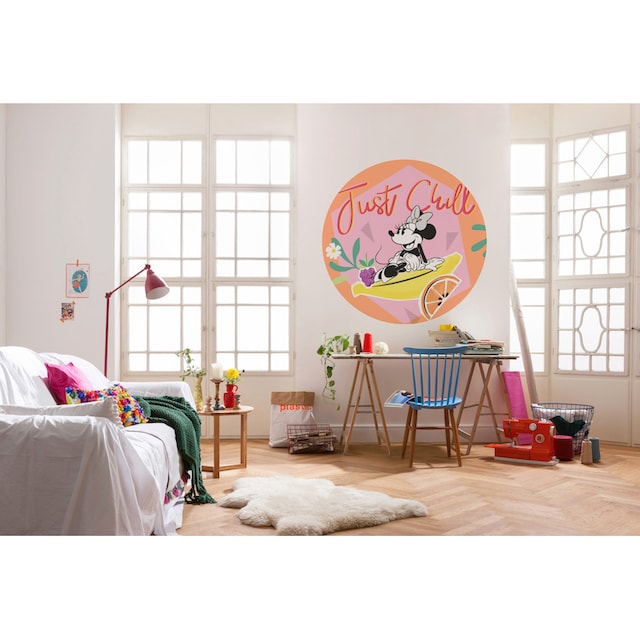 Komar Fototapete »Minnie Chill«, 125x125 cm (Breite x Höhe), rund und  selbstklebend online kaufen | mit 3 Jahren XXL Garantie