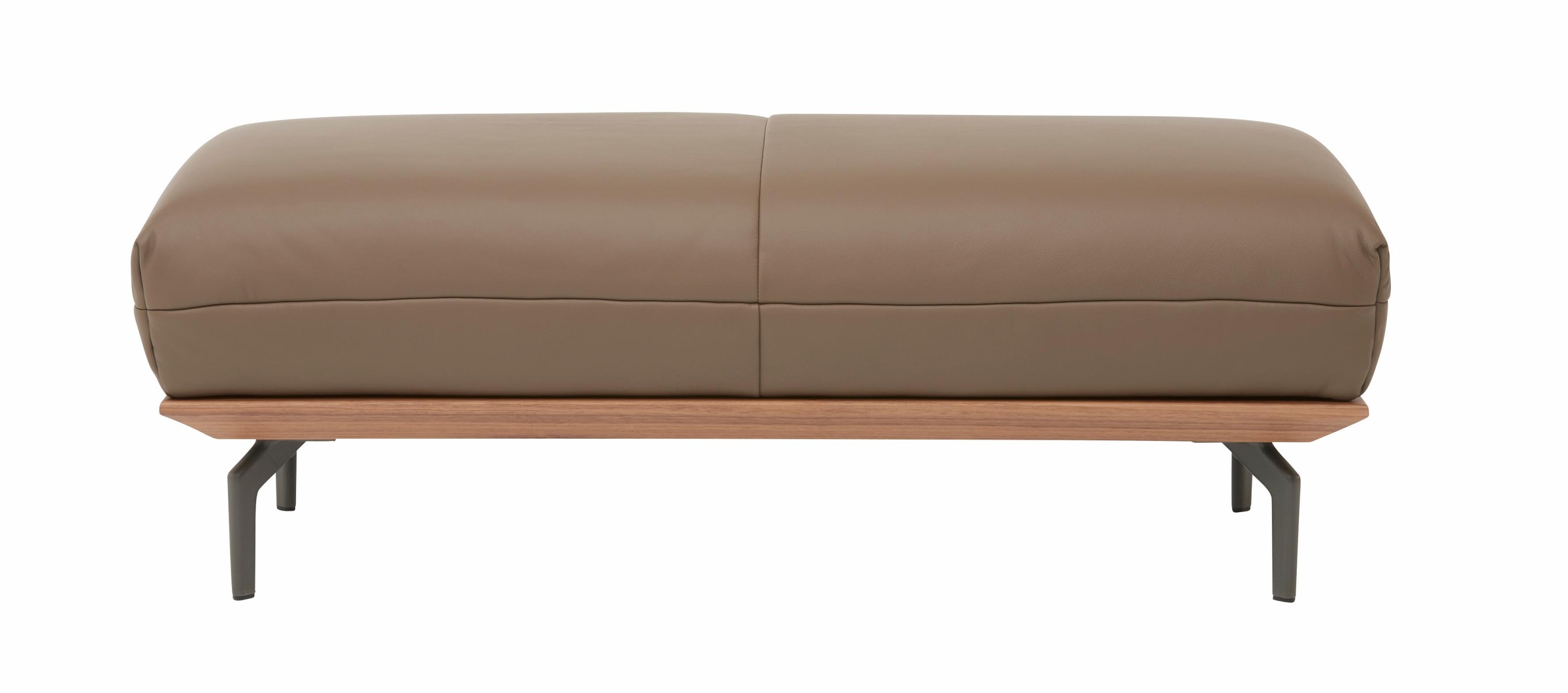 Creation BY ROLF BENZ Polsterhocker »CR.420, Designhocker, Sitzhocker«, in 2 Bezugsqualitäten, Holzrahmen in Eiche Natur oder Nussbaum