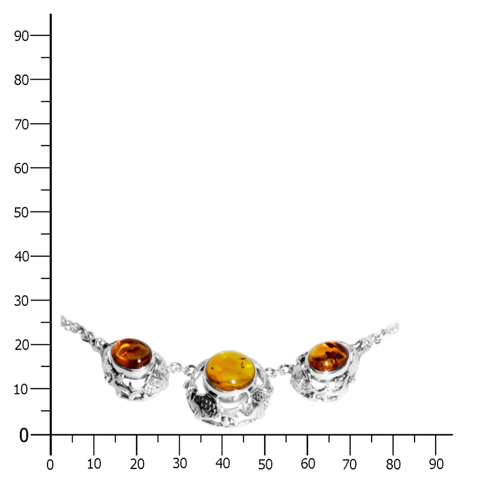 OSTSEE-SCHMUCK Collier »- Fischland - Silber 925/000 - Bernstein«