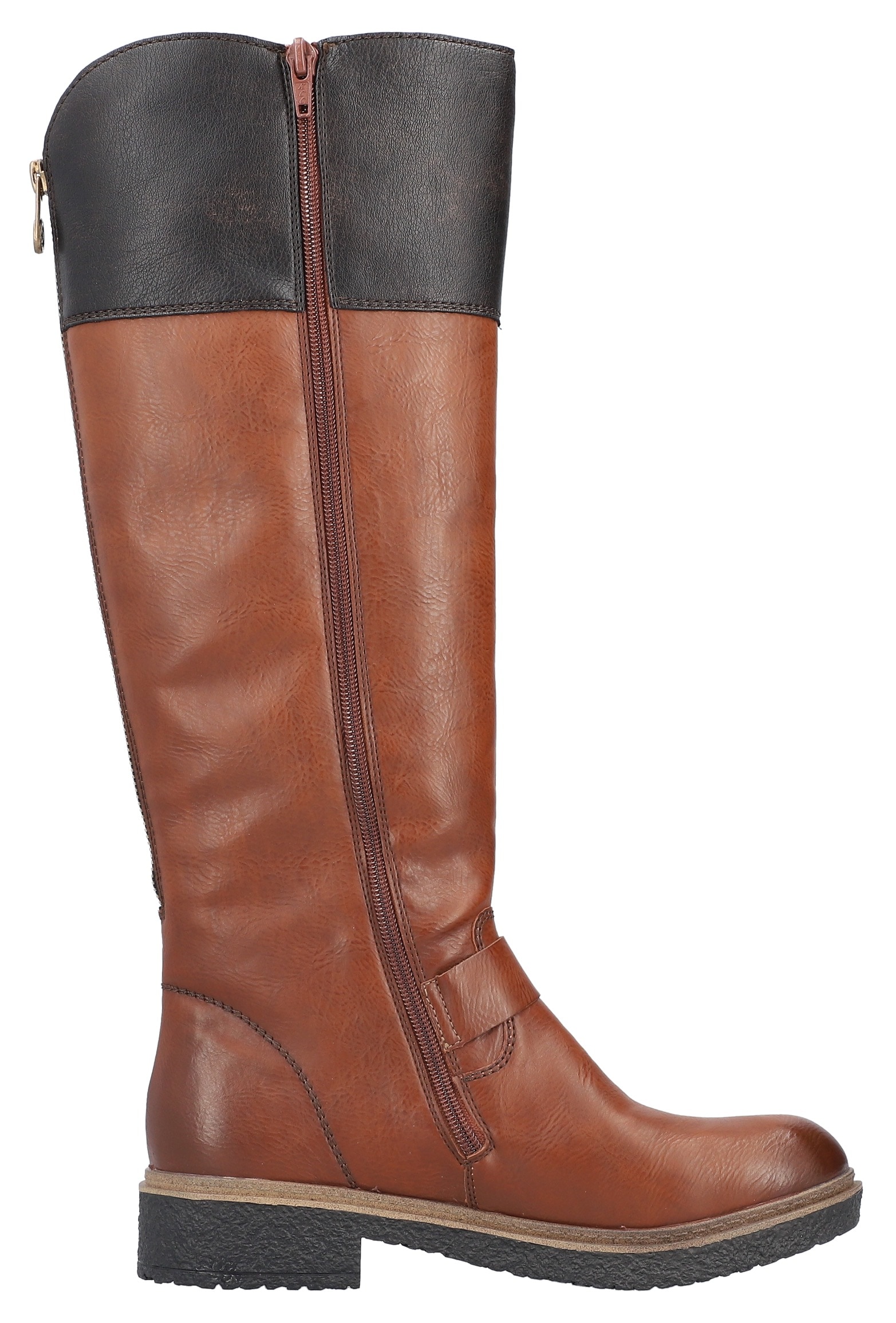 Rieker Winterstiefel, Langschaftstiefel, TEX-Membran, Blockabsatz, Innenreißverschluss