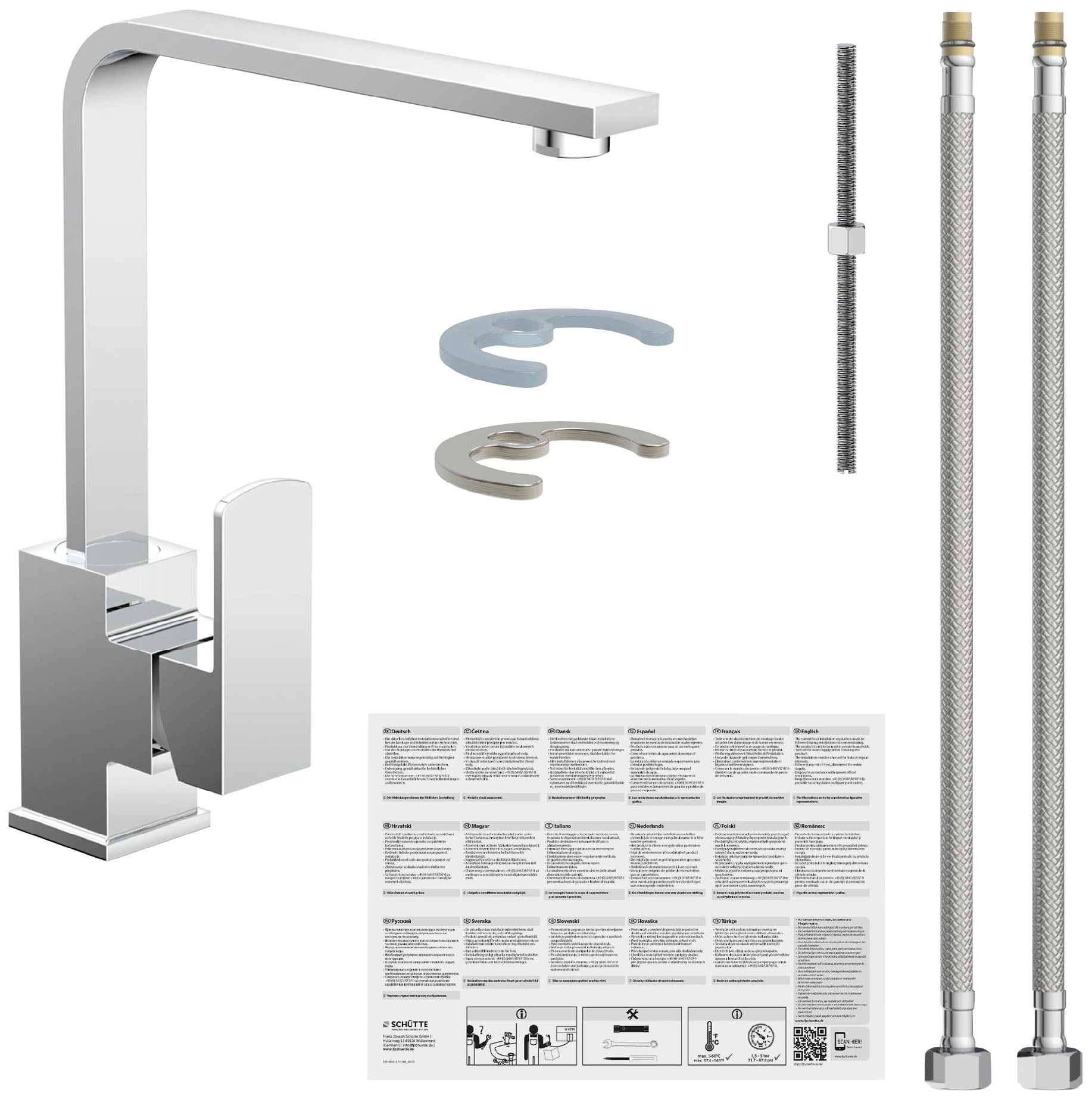 Schütte Spültischarmatur »Tianto« 360° schwenkbarer Wasserhahn, Mischbatterie, Chrom, Hochdruck