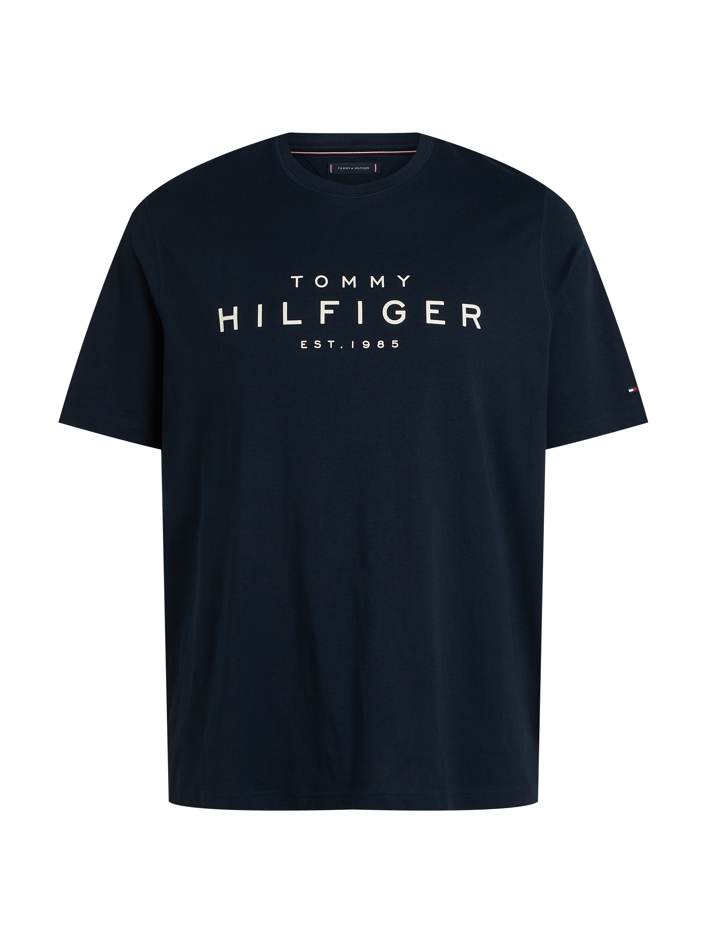 Tommy Hilfiger Big & Tall Rundhalsshirt »BT-BIG RWB HILFIGER TEE-B«, in Großen Größen, Logodruck