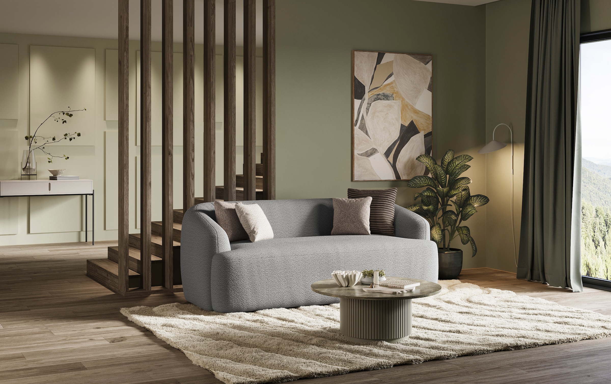 INOSIGN 2-Sitzer »Nergal, Einzelsofa oder L-Form«, Modernes Design, schlichte Optik, stilvoller Blickfang im Wohnzimmer
