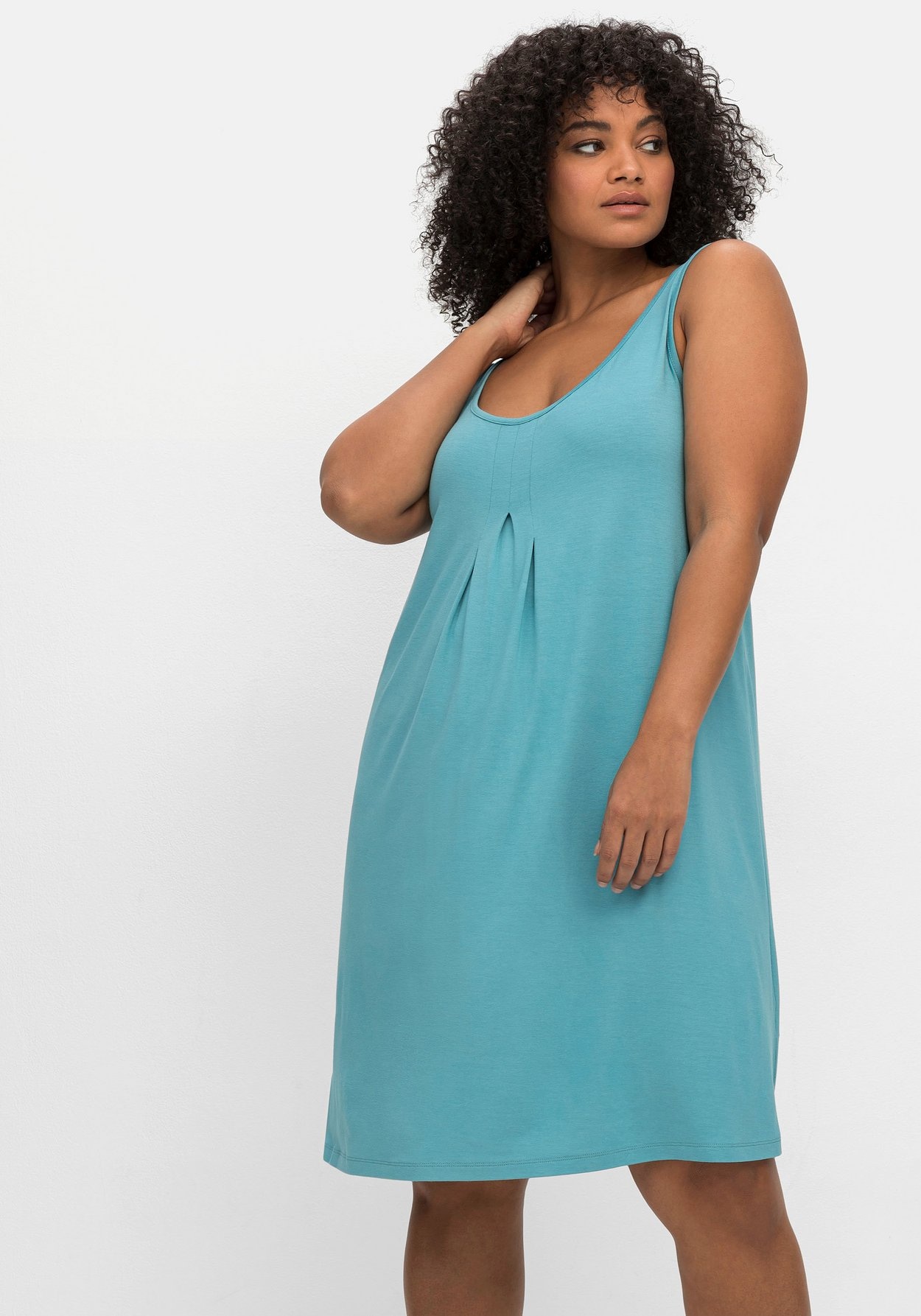 Sheego Strandkleid »Strandkleid mit Kellerfalte vorn«